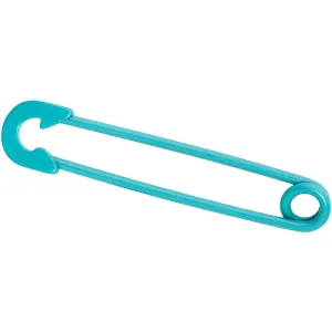 14 Gauge Teal Matte Punk Rock Safety Pin Industrial Barbell 38mm
