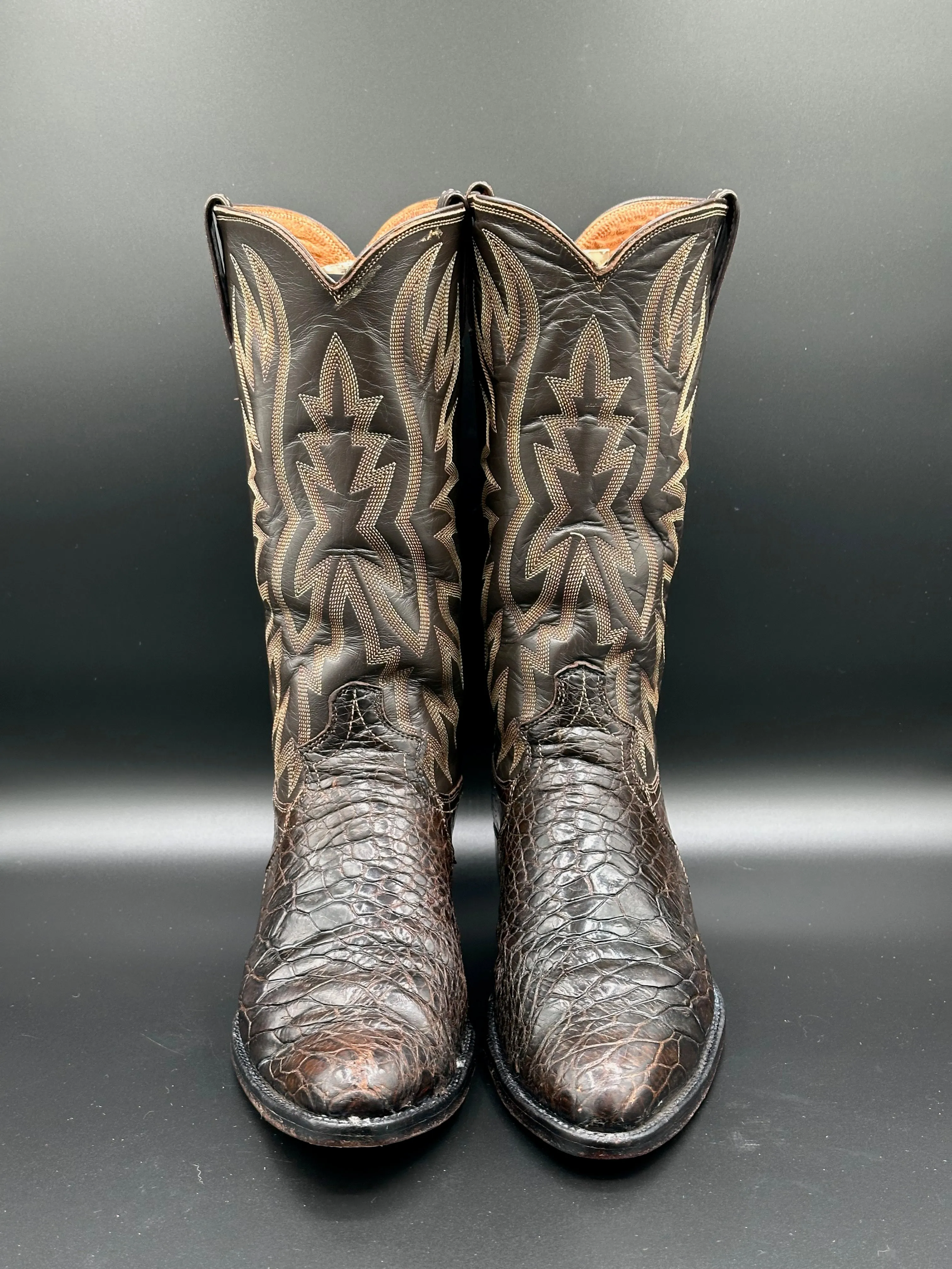1970's Justin Preban Sea Turtle Cowboy Boots size 8.5 D
