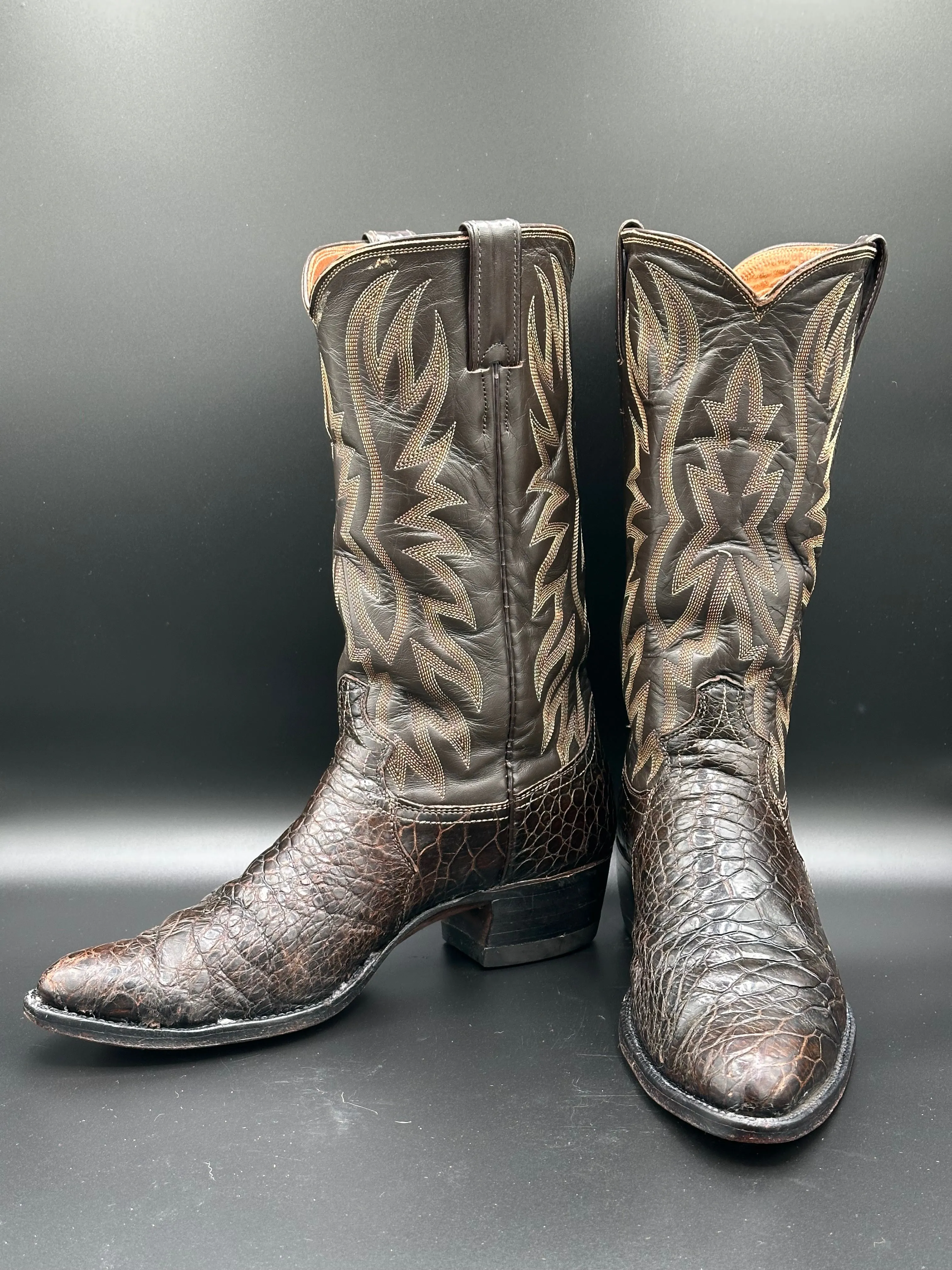 1970's Justin Preban Sea Turtle Cowboy Boots size 8.5 D