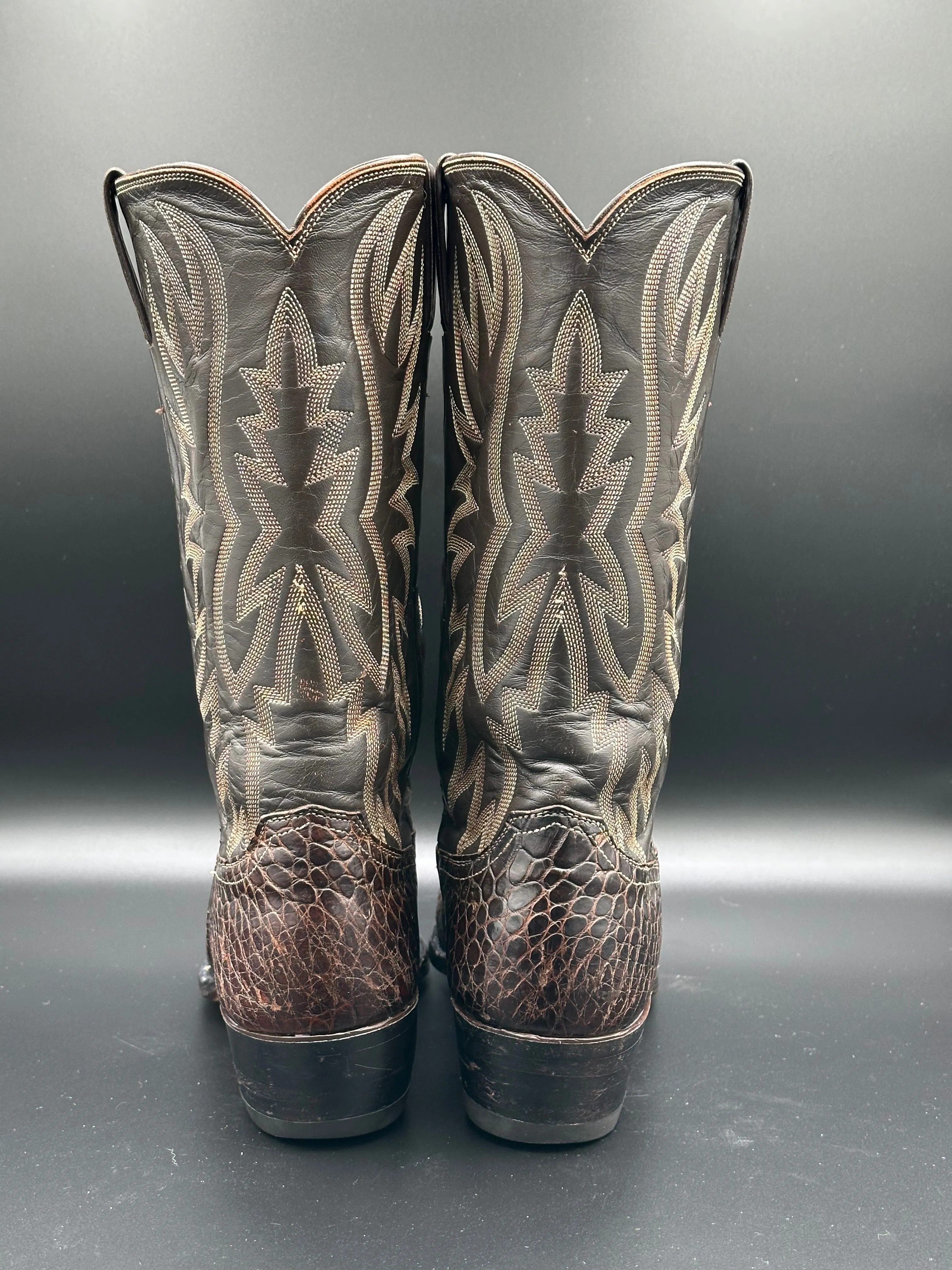 1970's Justin Preban Sea Turtle Cowboy Boots size 8.5 D