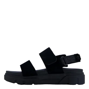 2 Strap Sandal Greyfield Blk Suede