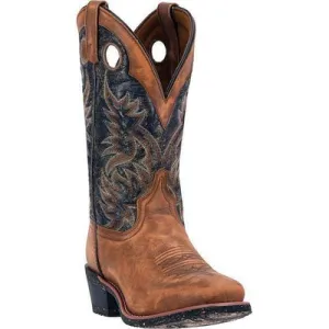 68358 Stillwater Tan Black Square Toe Laredo Mens Western Cowboy Boots