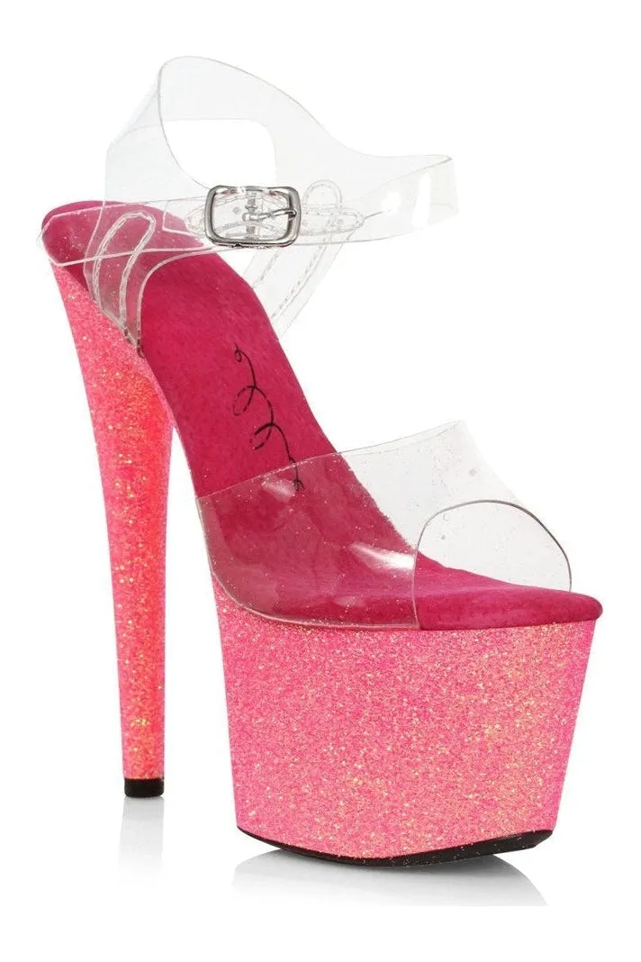 709-VANESSA Sandal | Pink Faux Leather