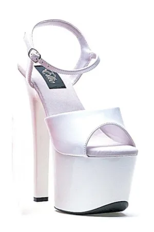 711-FLIRT Stripper Sandal | White Patent