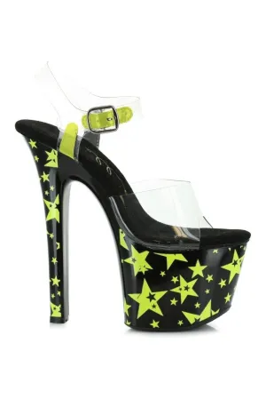 711-STARLA Stripper Sandal | Yellow Vinyl