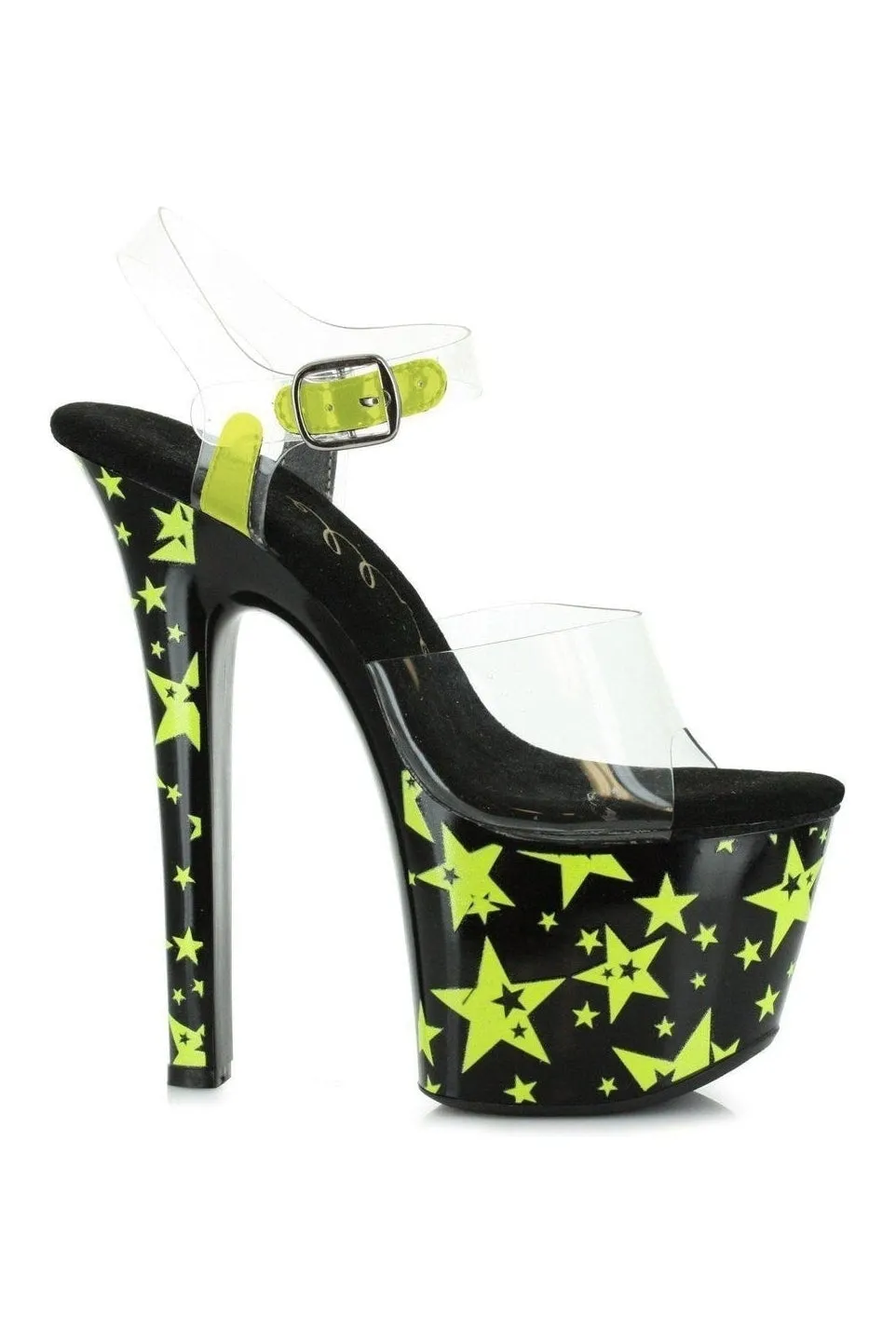 711-STARLA Stripper Sandal | Yellow Vinyl