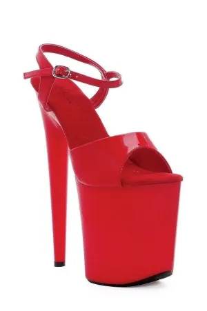 850-JULIET Stripper Sandal | Red Patent