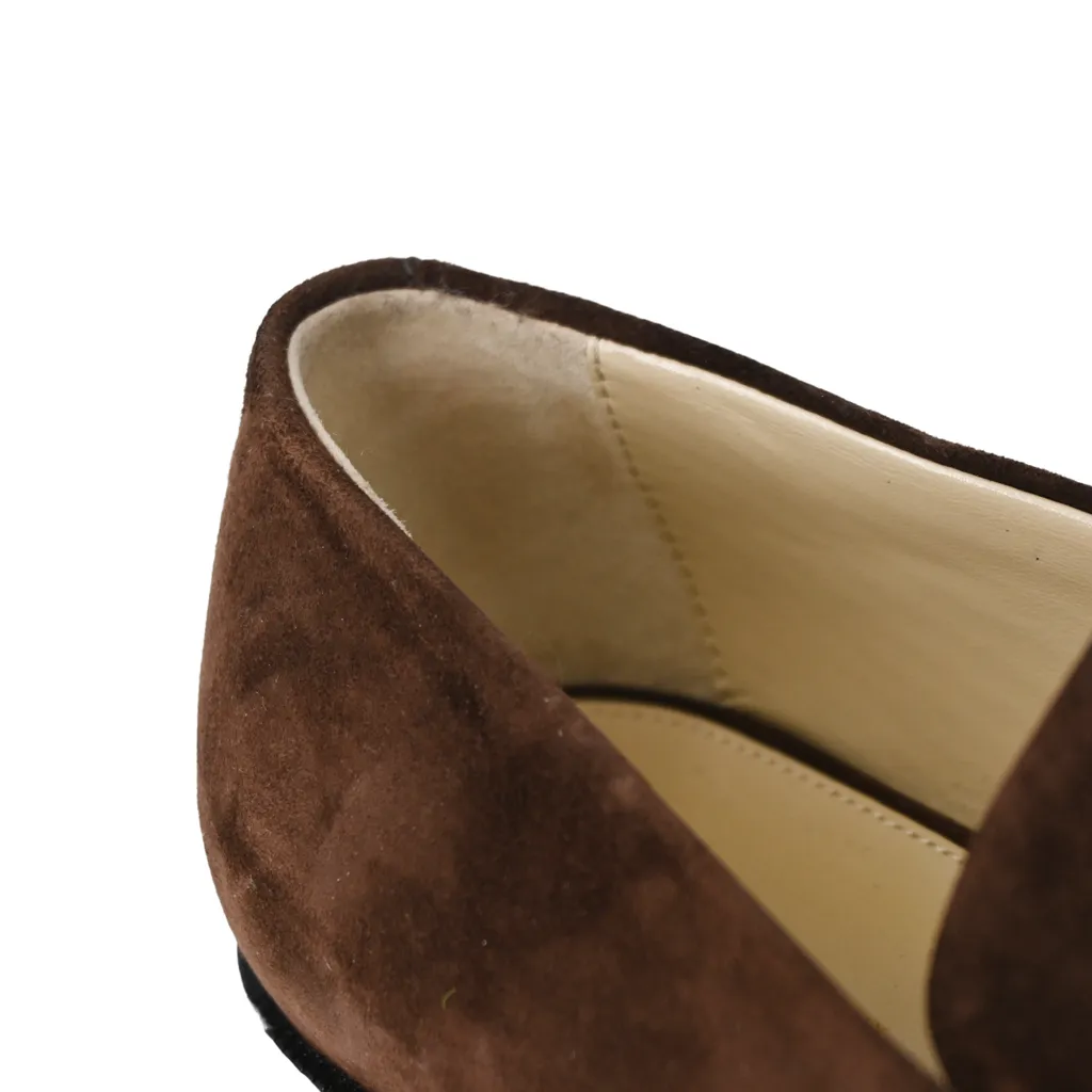 Alessio Brown Suede Loafers