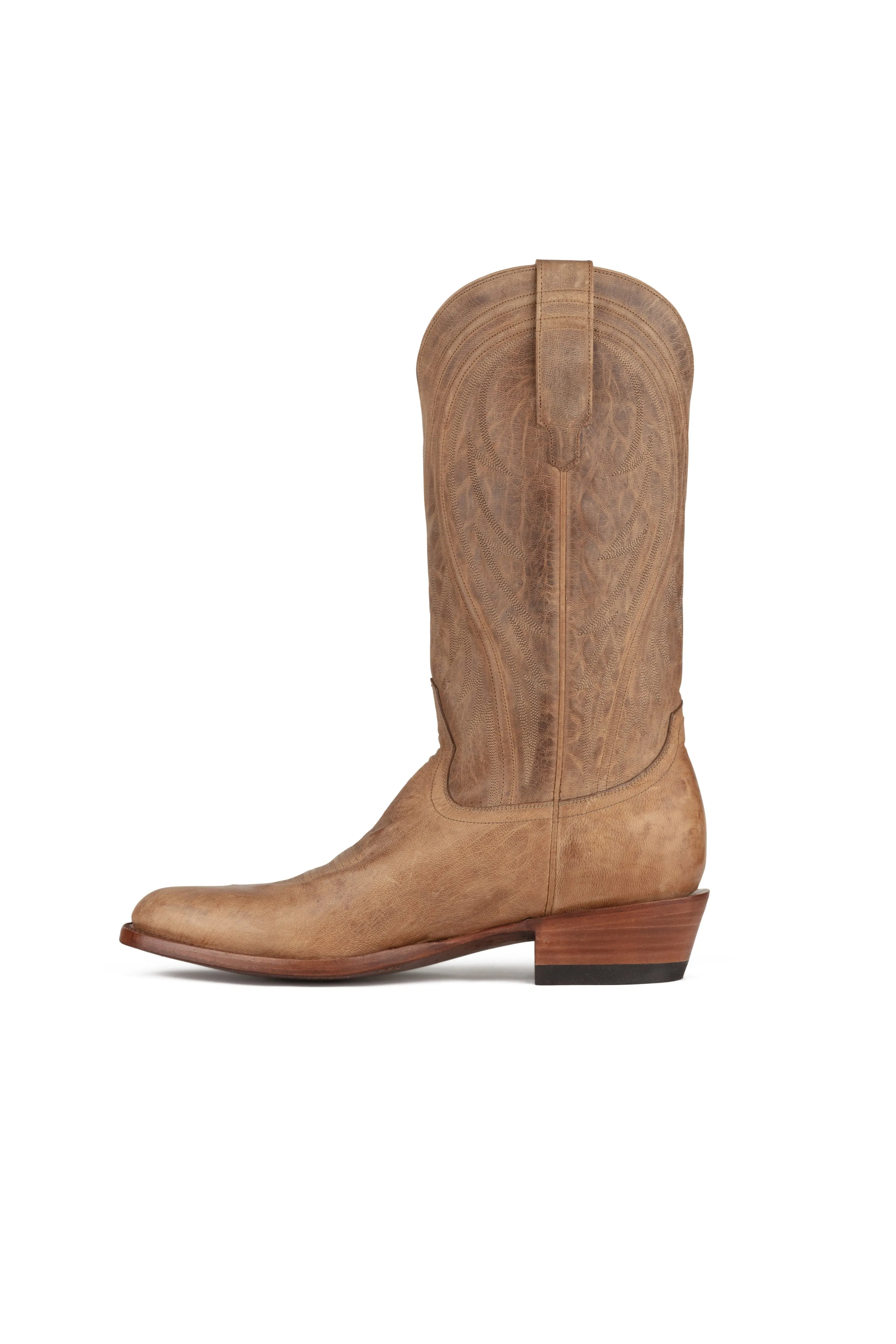 Allens Brand - James Mad Dog Goat - Round Toe - Tan
