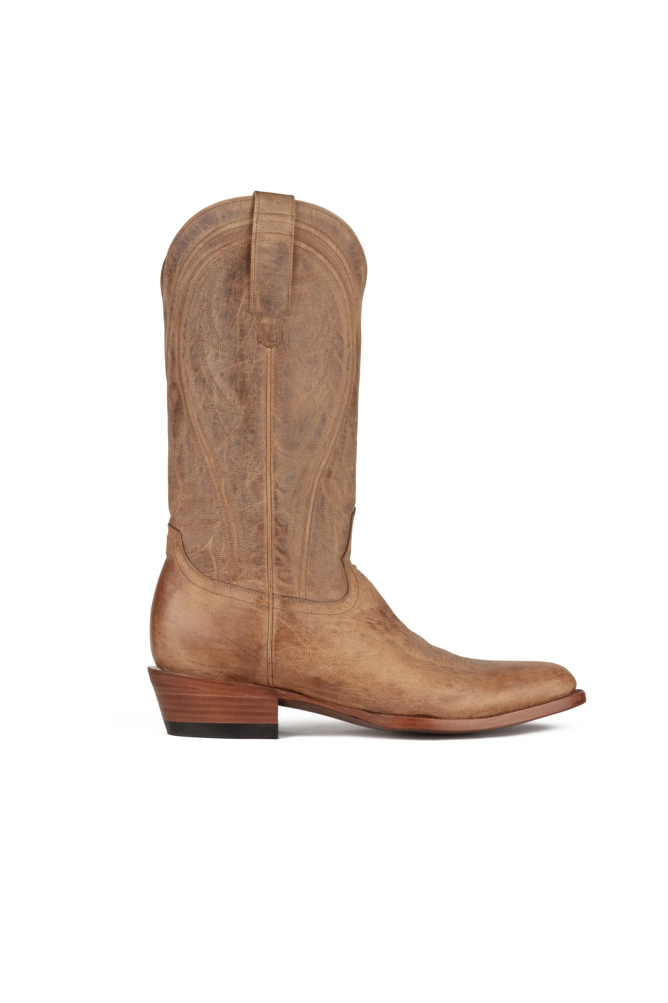 Allens Brand - James Mad Dog Goat - Round Toe - Tan