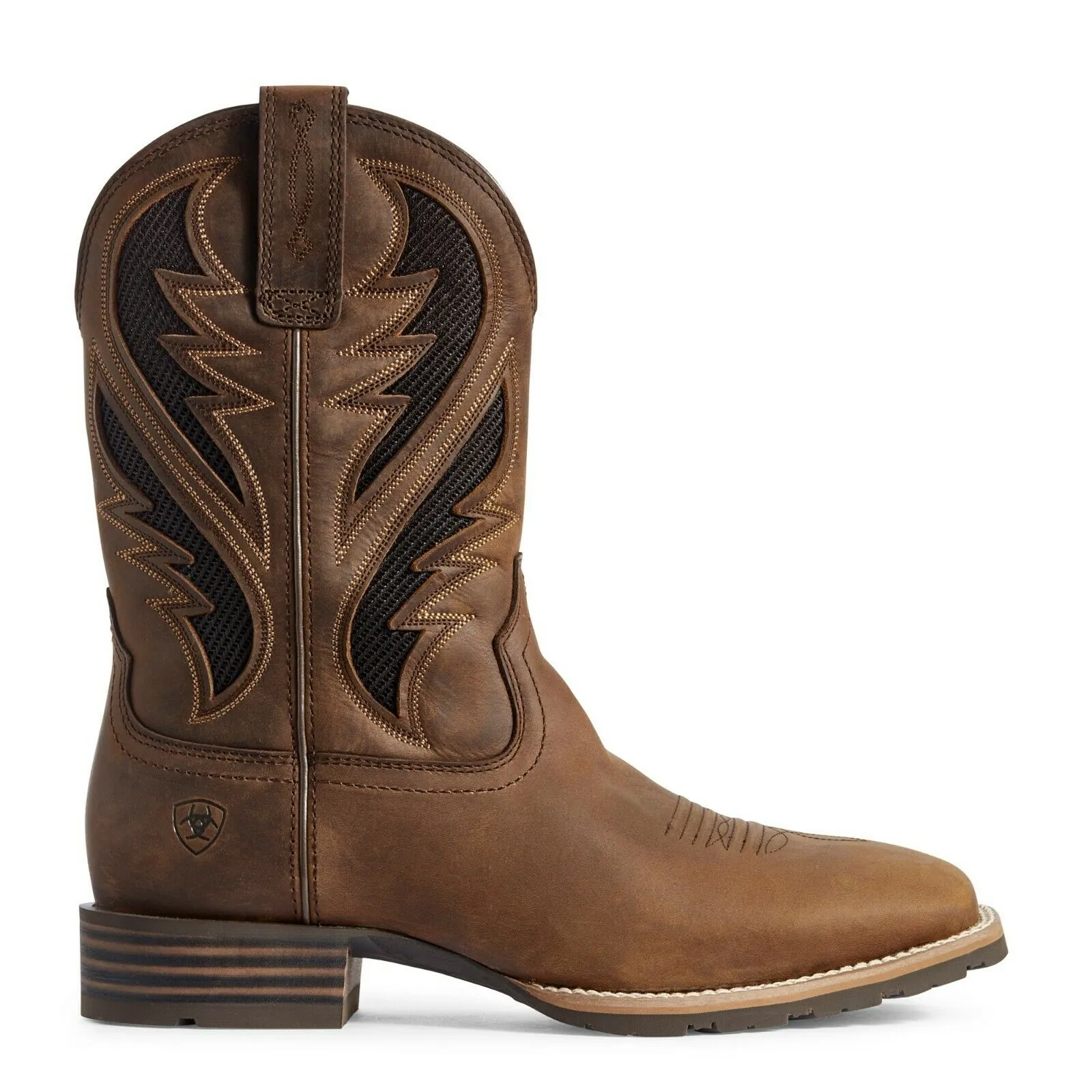 Ariat Mens Hybrid VentTEK Distressed Brown Wide Sq Toe 10031454
