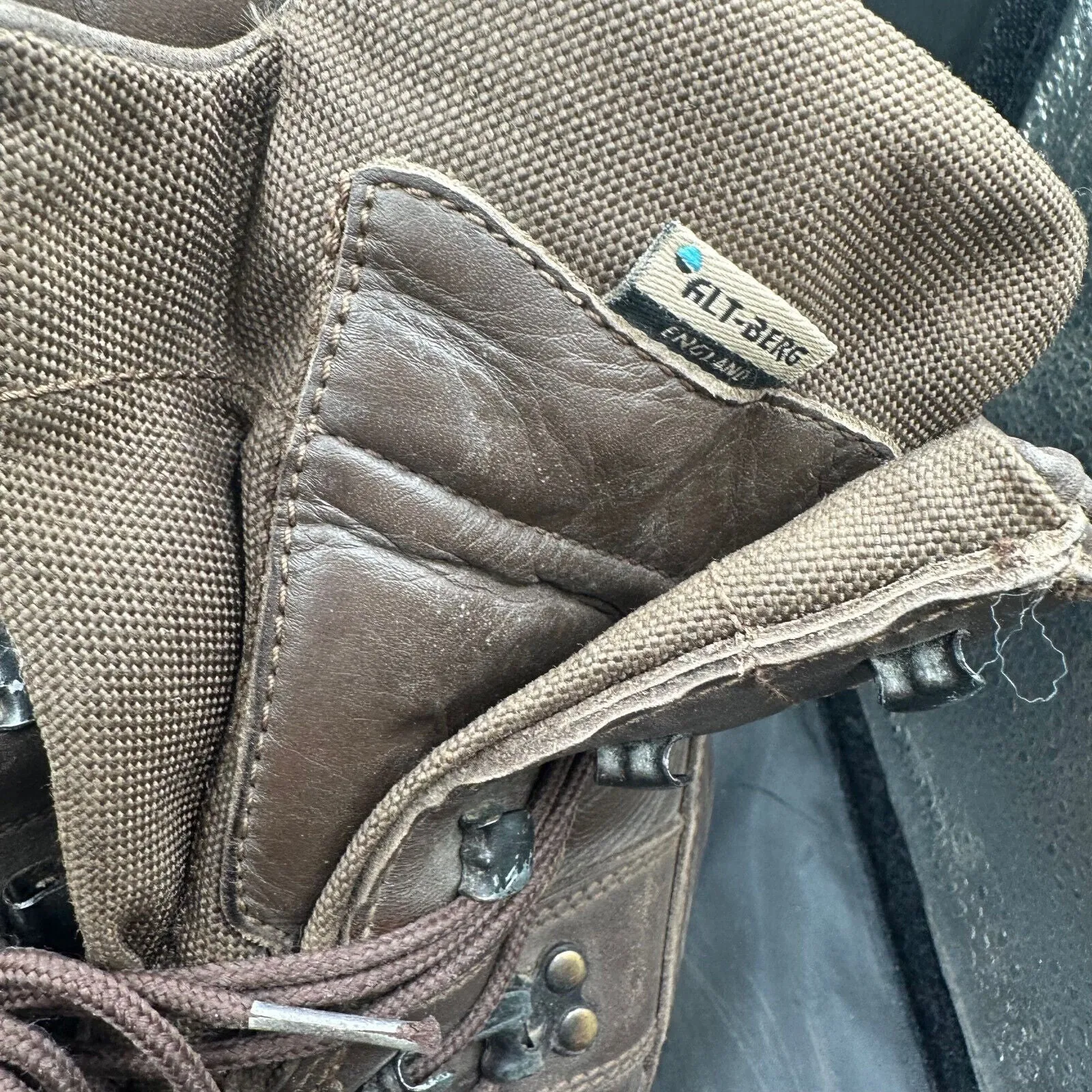 Army Brown Leather ALTBERG Patrol Combat Boots - Size EU 42 - UK 8