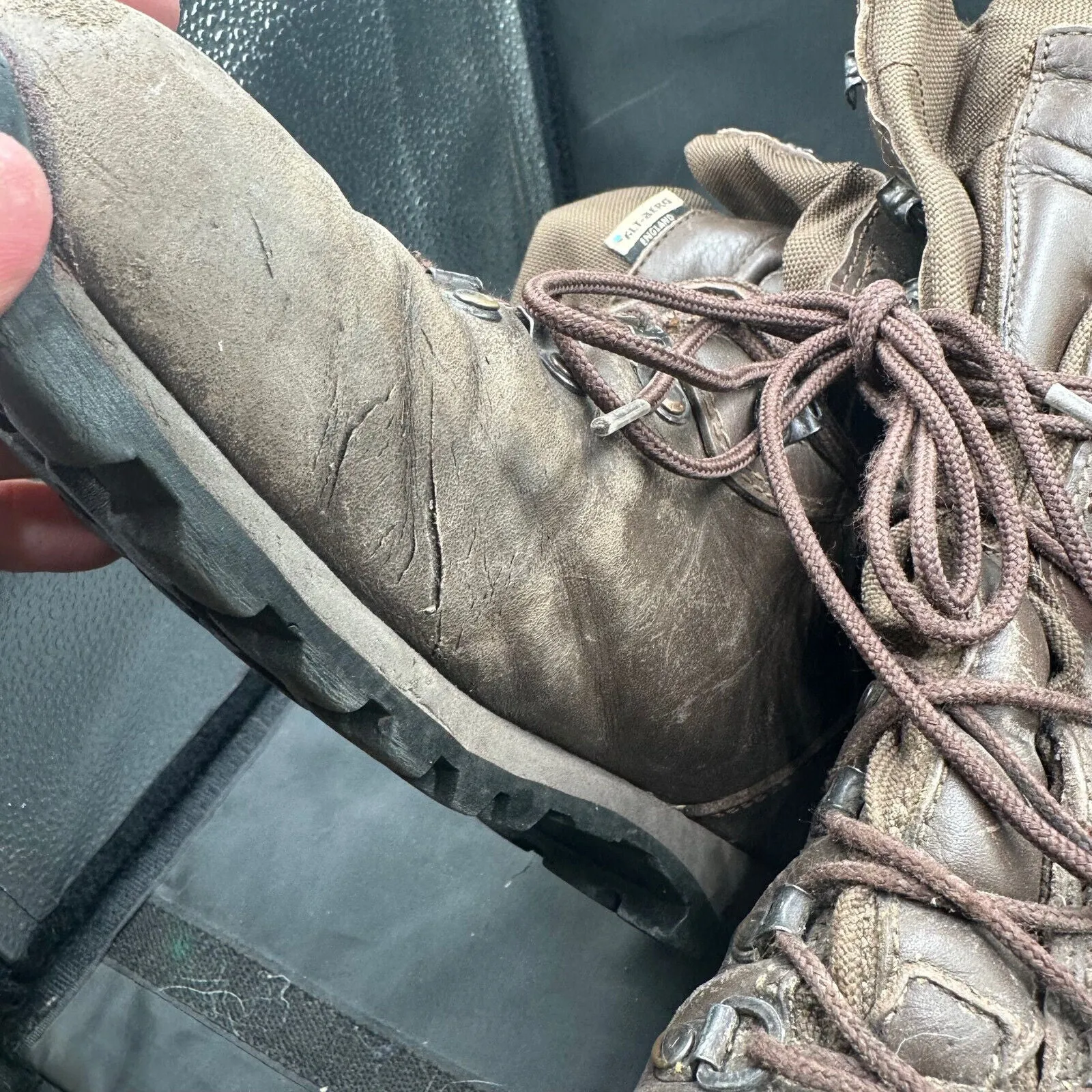 Army Brown Leather ALTBERG Patrol Combat Boots - Size EU 42 - UK 8