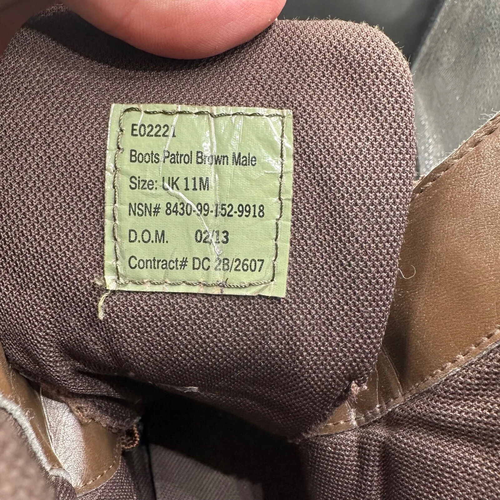 Army Brown Leather BATES Combat Boots - Size EU 46 - UK 11M