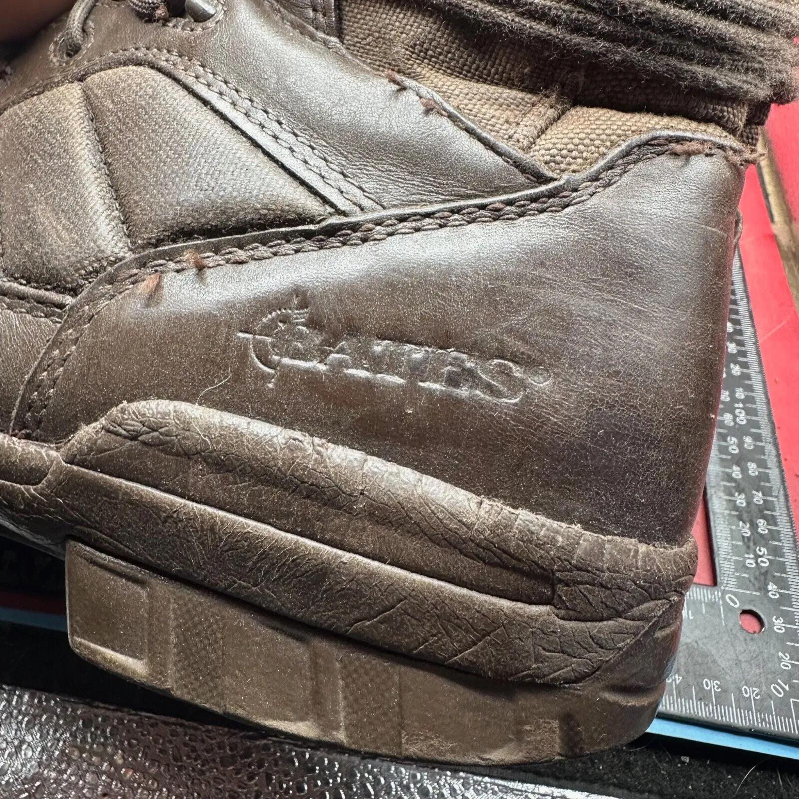 Army Brown Leather BATES High Top Combat Patrol Boots - Size UK 9M - EU 43