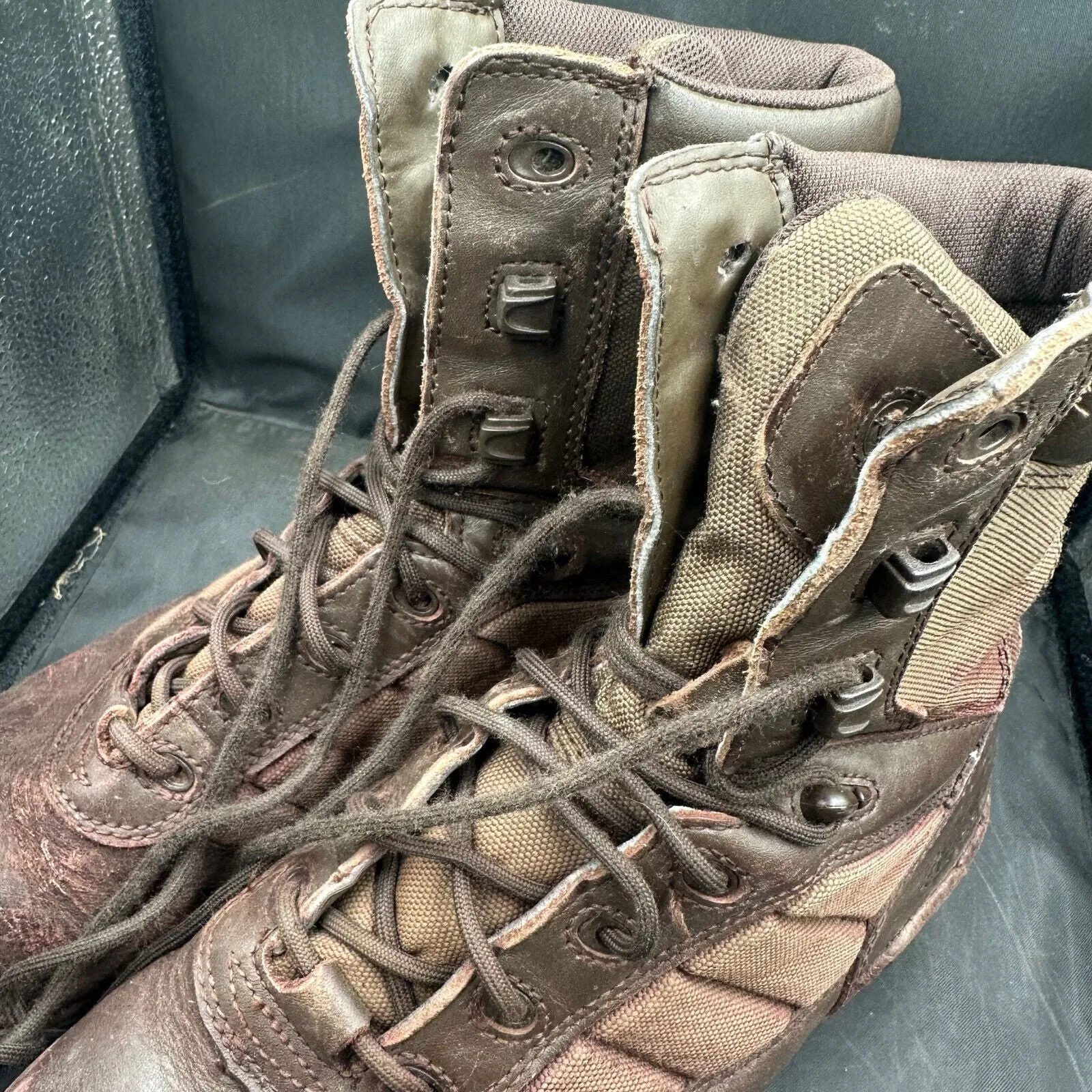 Army Brown Leather BATES Patrol Combat Boots - Size EU 42 - UK 8M