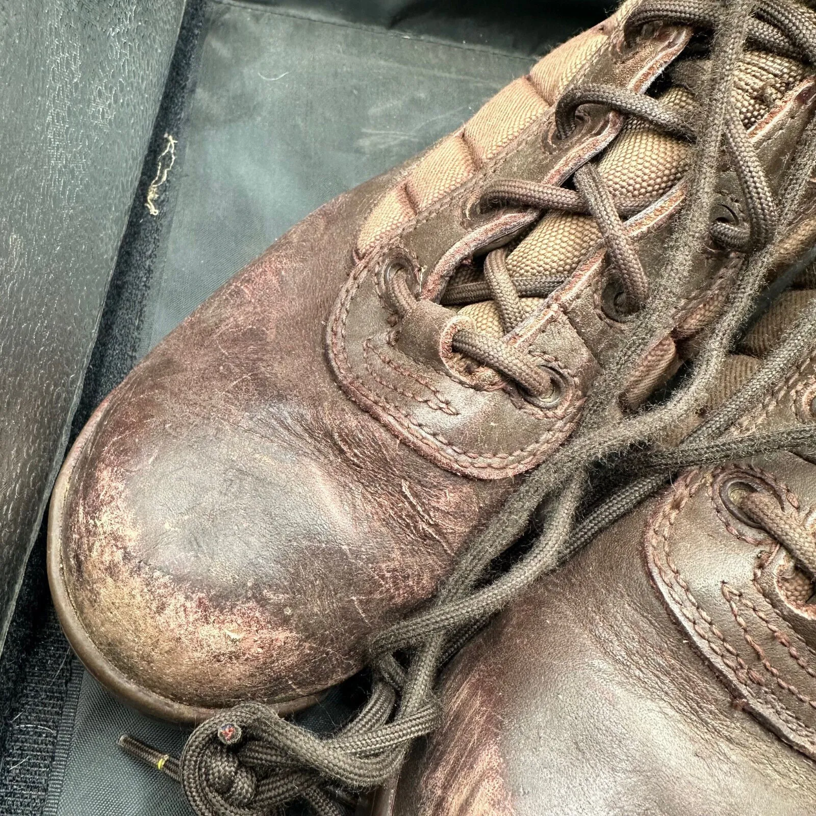 Army Brown Leather BATES Patrol Combat Boots - Size EU 42 - UK 8M