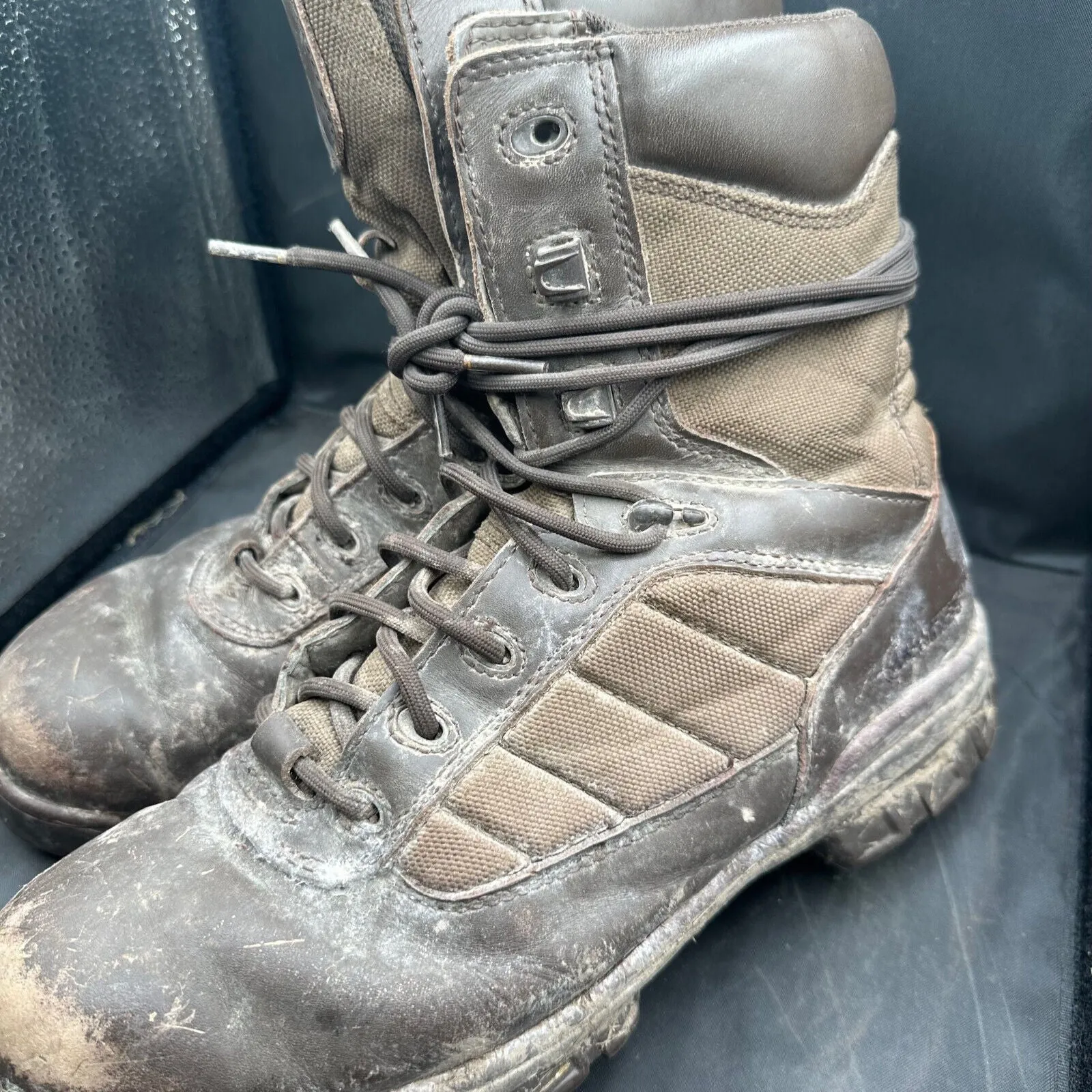 Army Brown Leather BATES Patrol Combat Boots - Size EU 42 - UK 8M