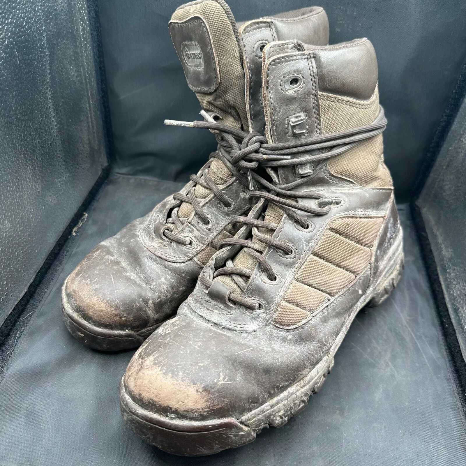Army Brown Leather BATES Patrol Combat Boots - Size EU 42 - UK 8M
