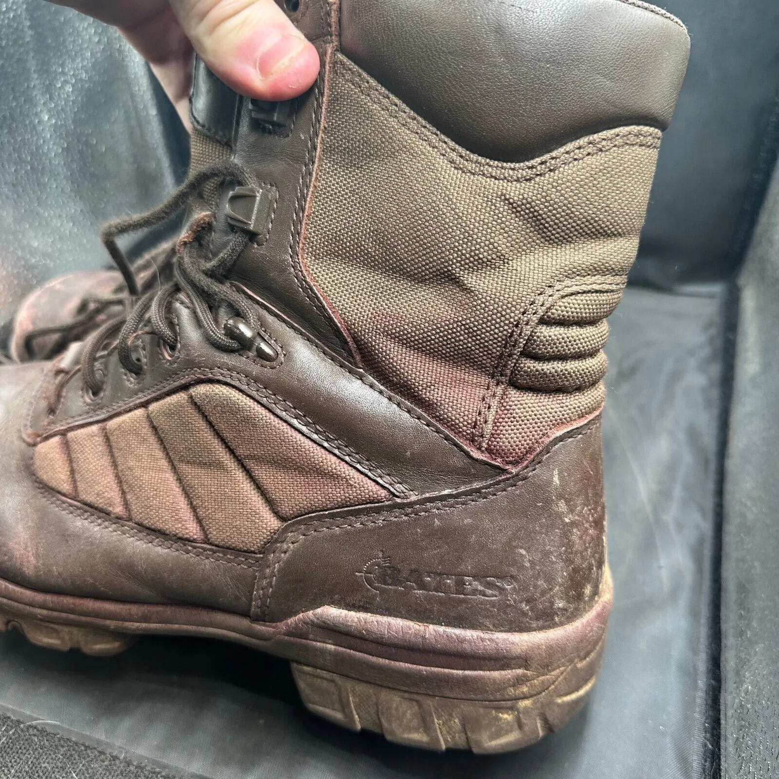 Army Brown Leather BATES Patrol Combat Boots - Size EU 42 - UK 8M