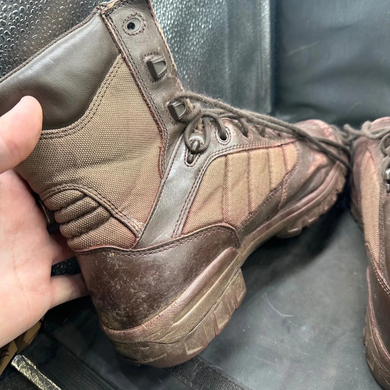 Army Brown Leather BATES Patrol Combat Boots - Size EU 42 - UK 8M