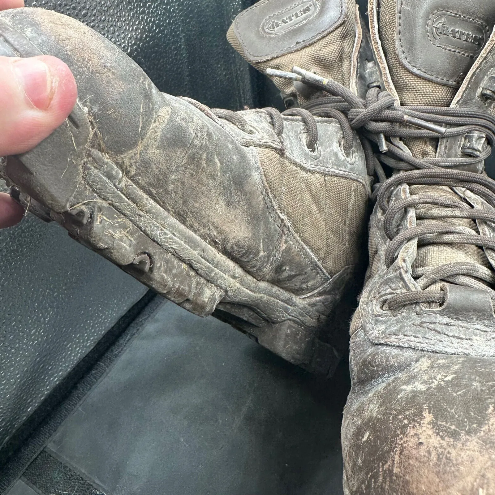 Army Brown Leather BATES Patrol Combat Boots - Size EU 42 - UK 8M