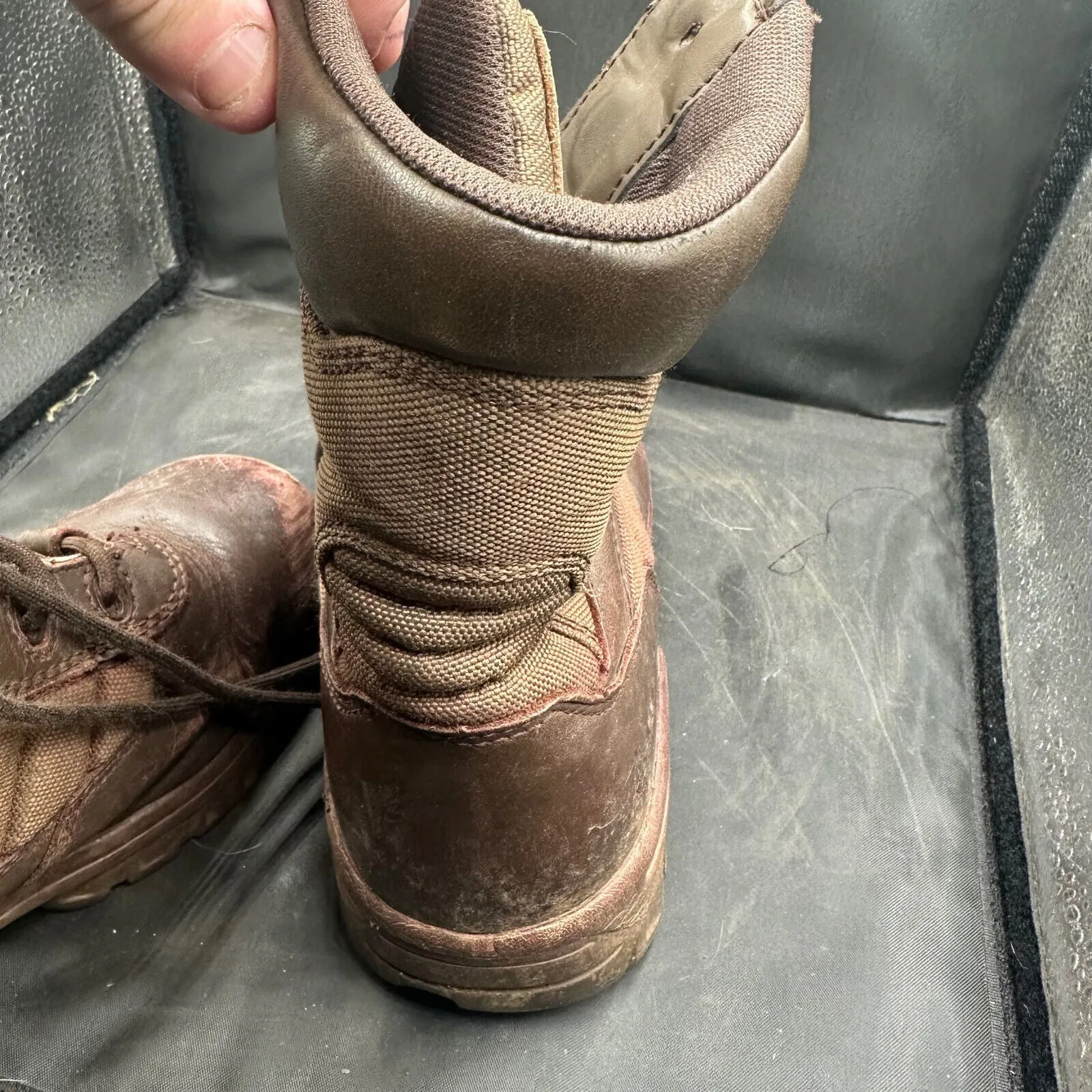 Army Brown Leather BATES Patrol Combat Boots - Size EU 42 - UK 8M