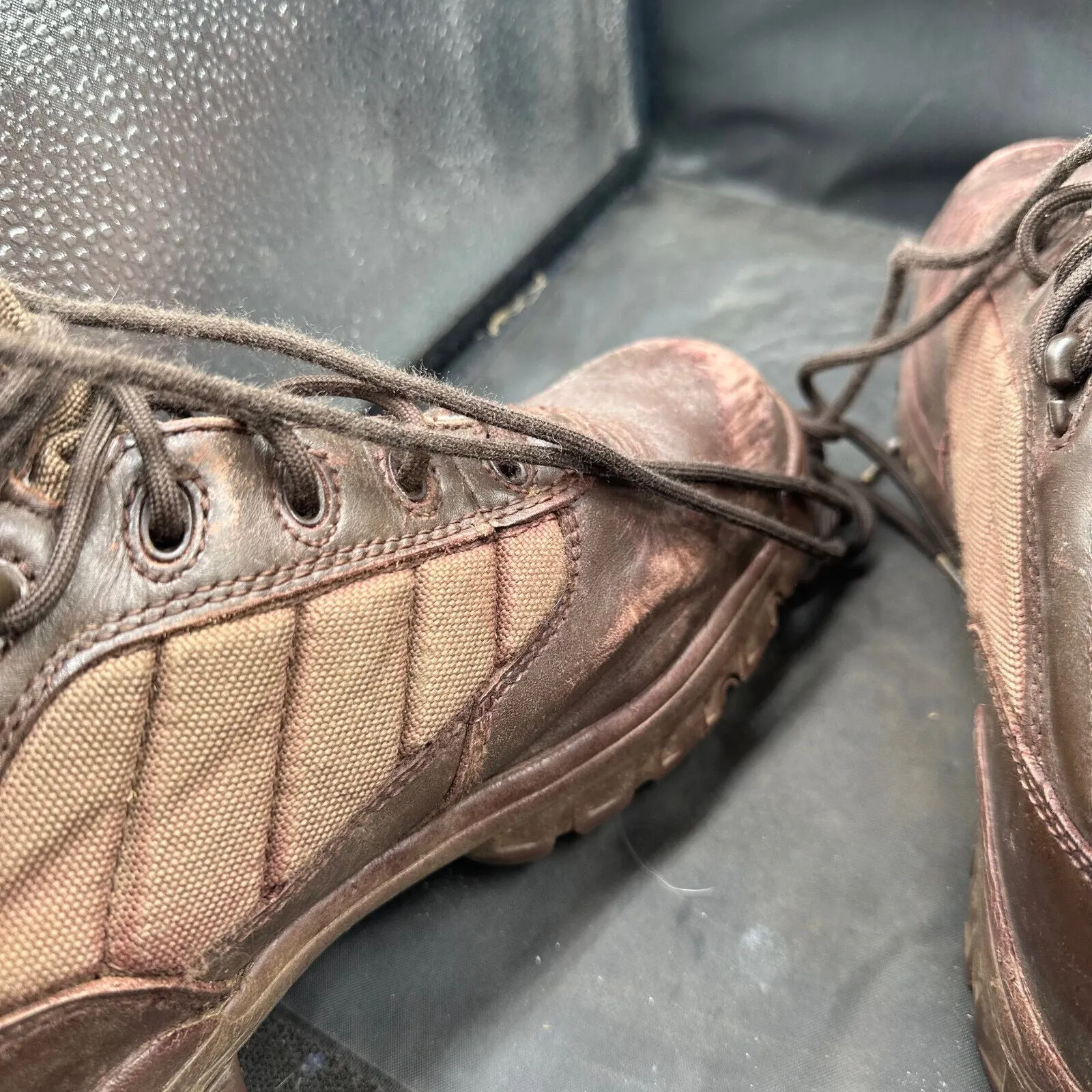 Army Brown Leather BATES Patrol Combat Boots - Size EU 42 - UK 8M
