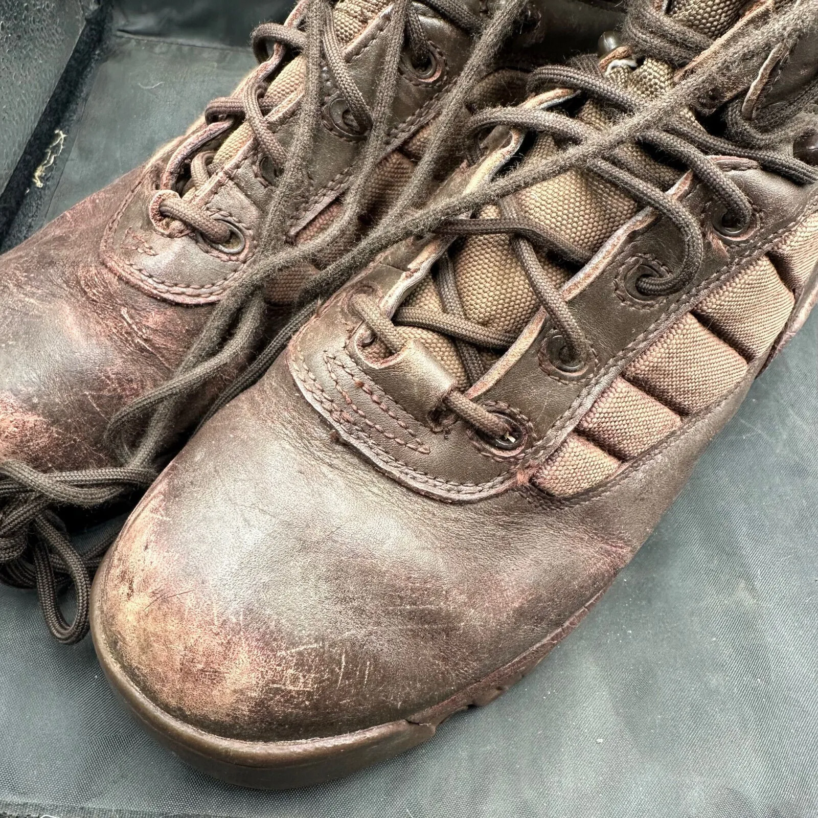 Army Brown Leather BATES Patrol Combat Boots - Size EU 42 - UK 8M