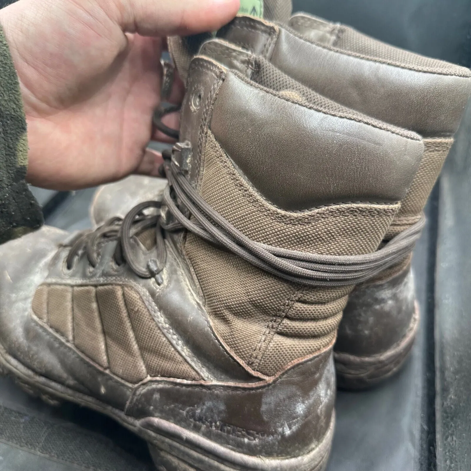 Army Brown Leather BATES Patrol Combat Boots - Size EU 42 - UK 8M