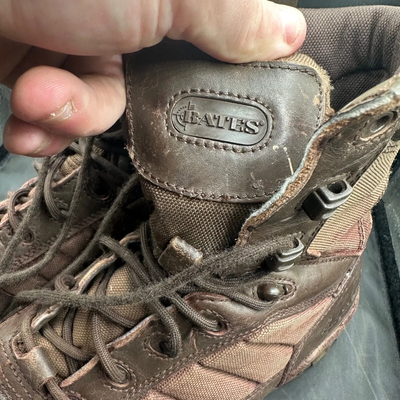 Army Brown Leather BATES Patrol Combat Boots - Size EU 42 - UK 8M