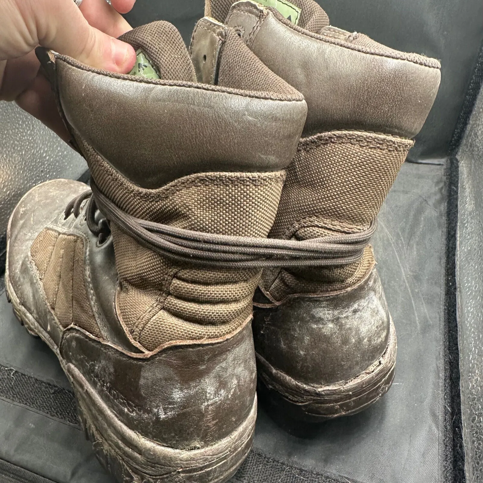 Army Brown Leather BATES Patrol Combat Boots - Size EU 42 - UK 8M