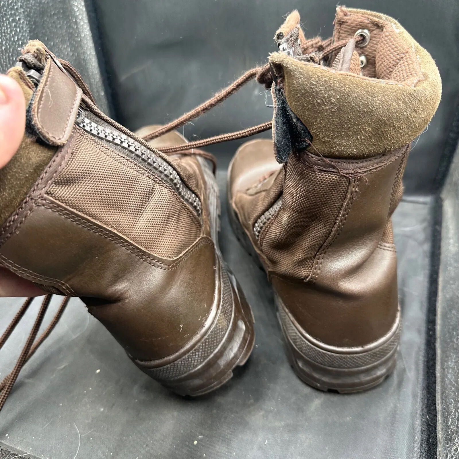 Army Brown Leather High Top Combat Boots - Size EU 37 - UK 4