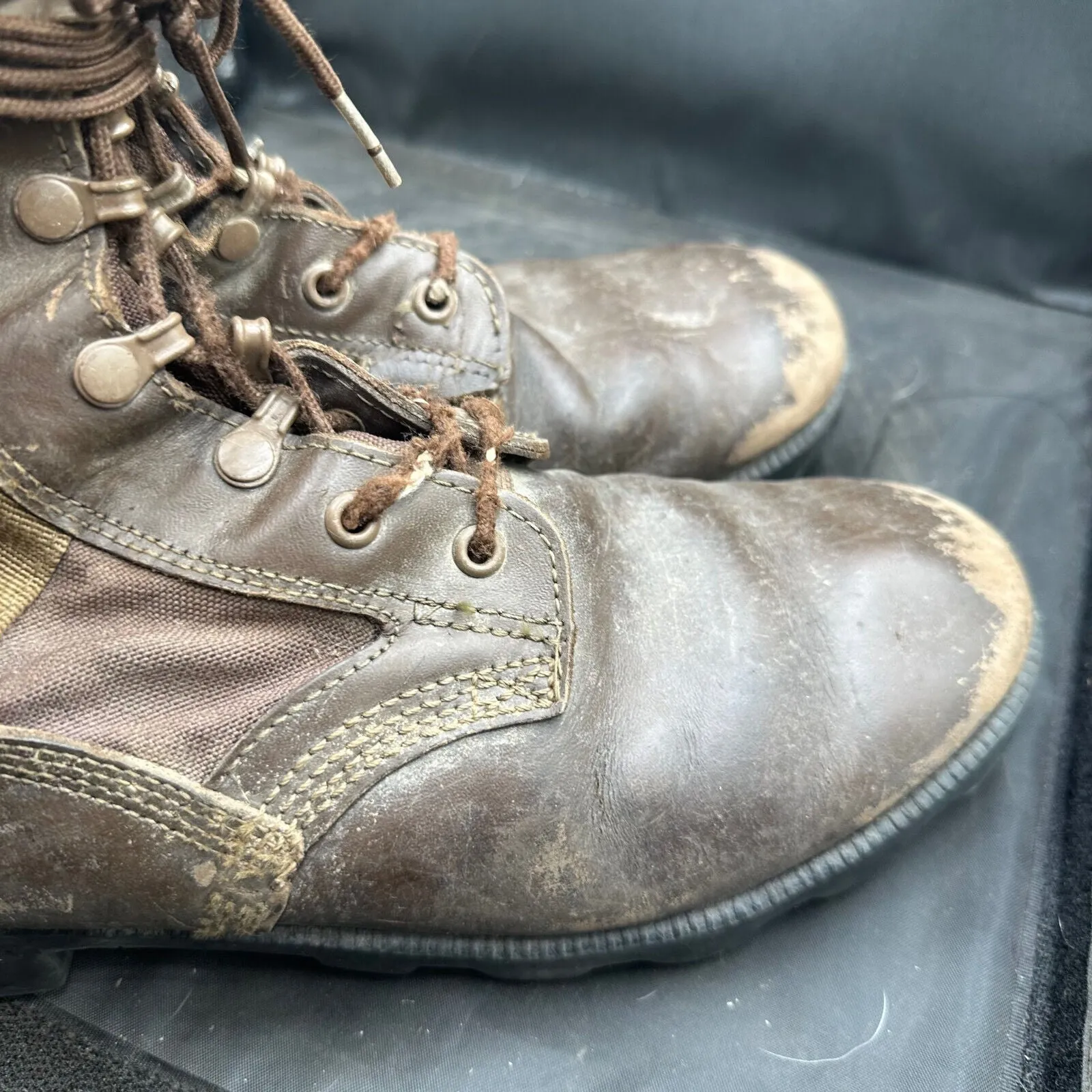Army Brown Leather High Top Desert Patrol Combat Boots - Size EU 42 - UK 8M