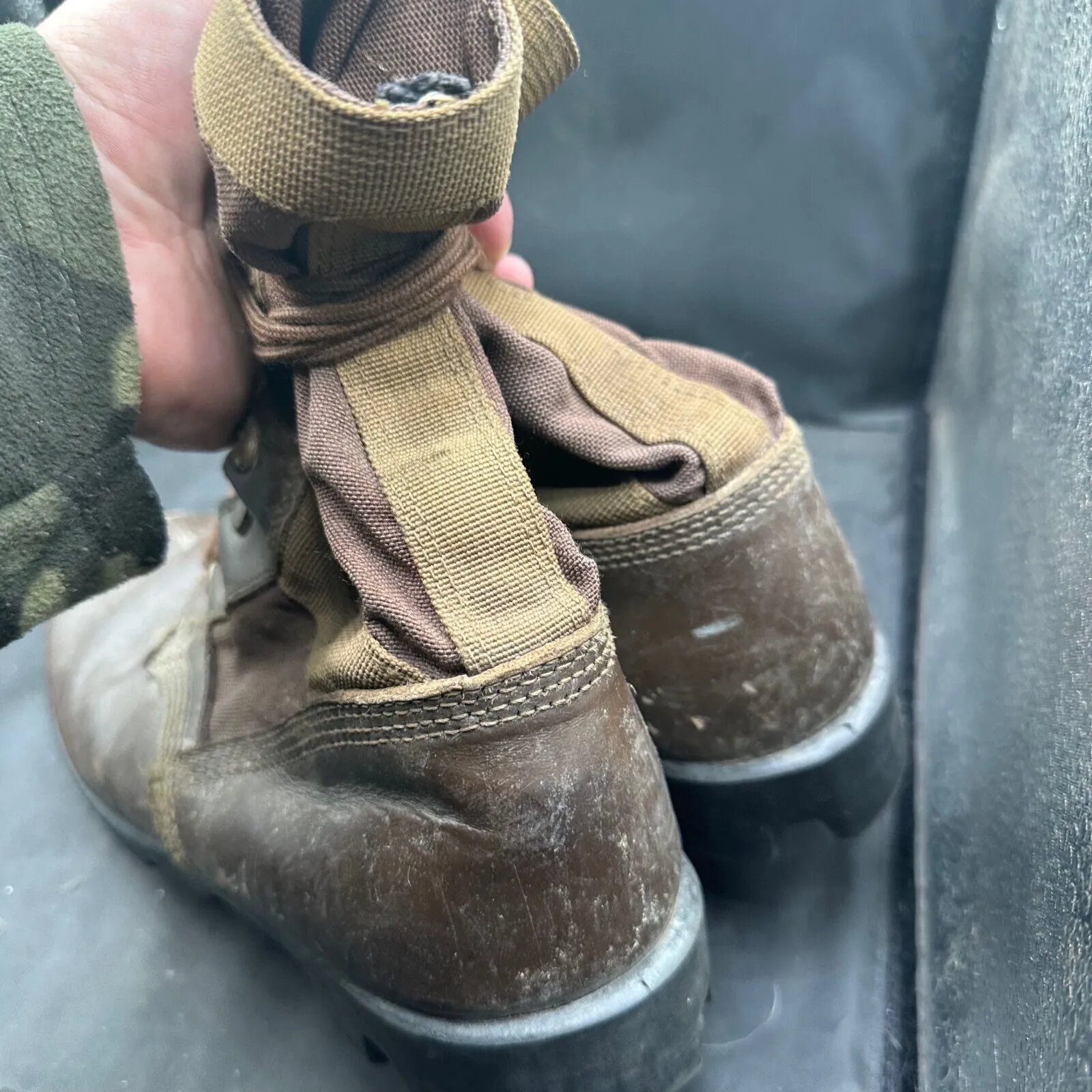 Army Brown Leather High Top Desert Patrol Combat Boots - Size EU 42 - UK 8M