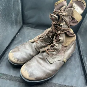 Army Brown Leather High Top Desert Patrol Combat Boots - Size EU 42 - UK 8M