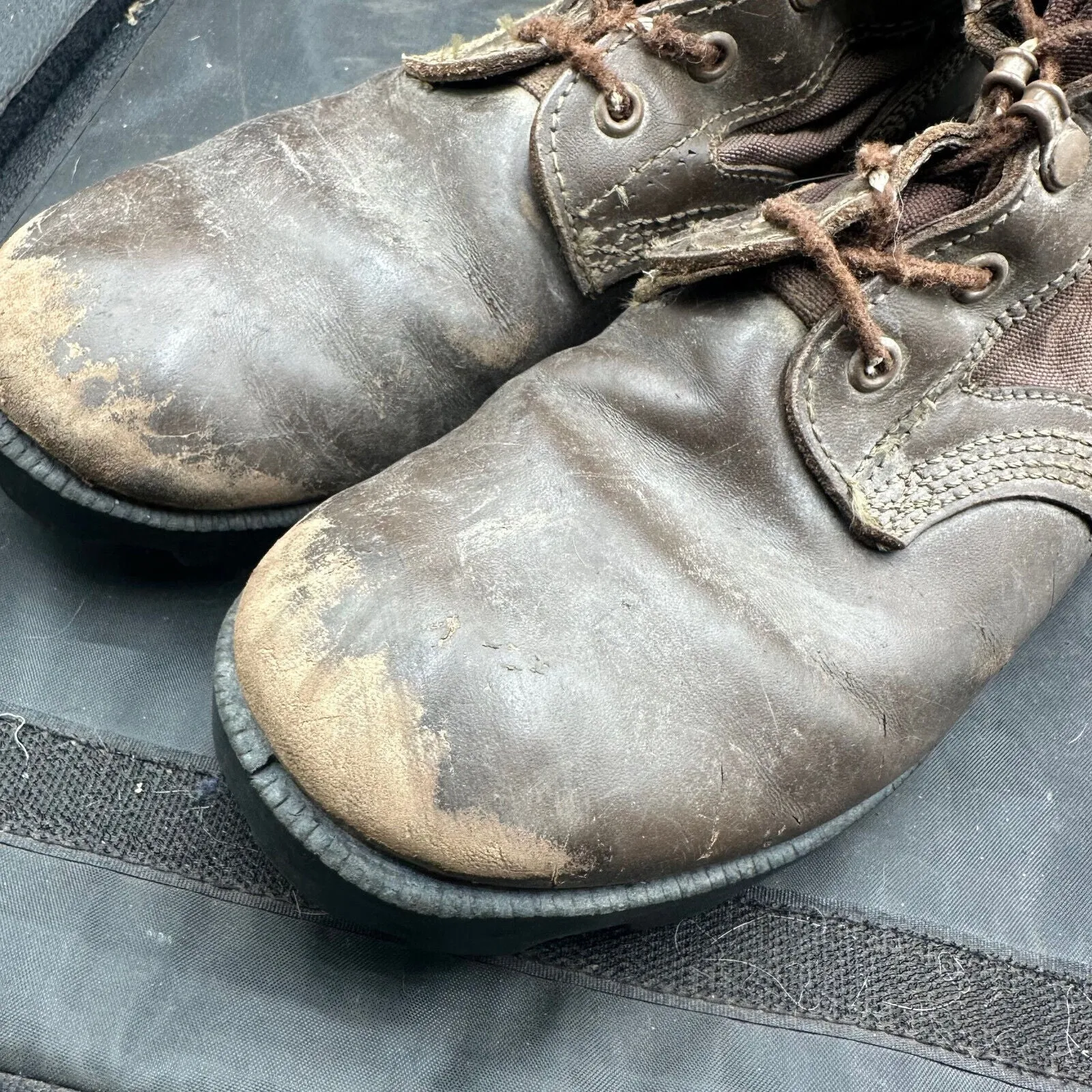 Army Brown Leather High Top Desert Patrol Combat Boots - Size EU 42 - UK 8M