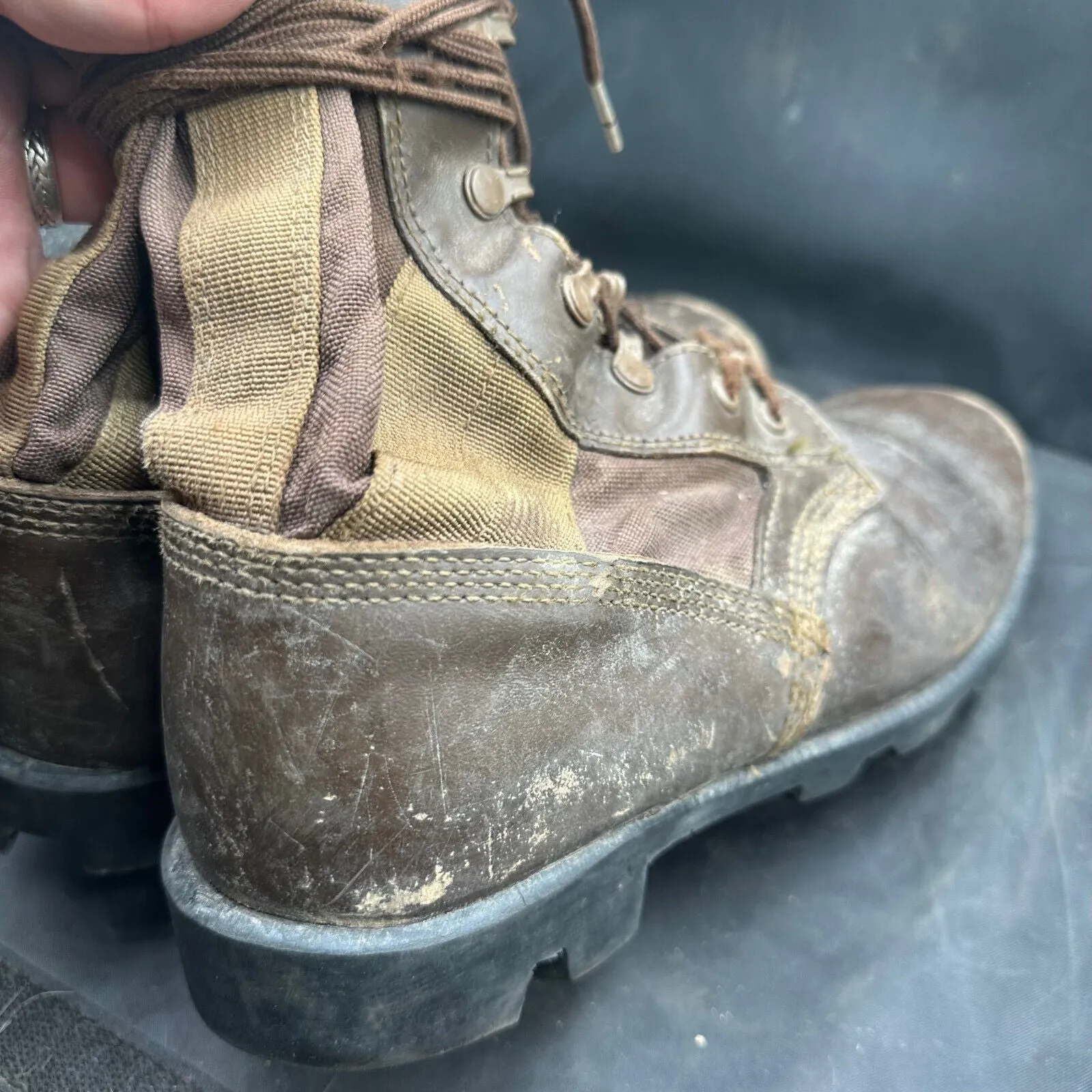Army Brown Leather High Top Desert Patrol Combat Boots - Size EU 42 - UK 8M