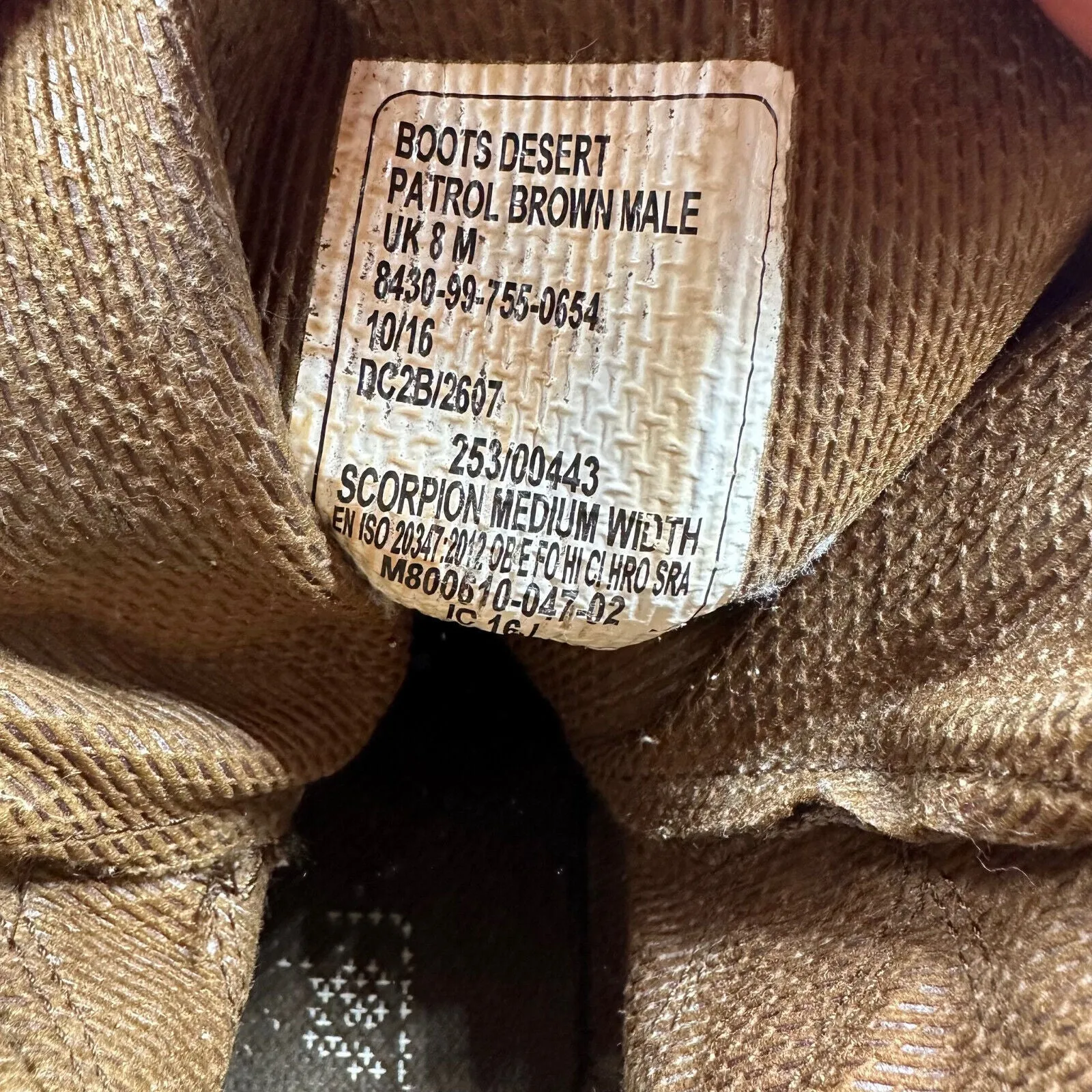 Army Brown Leather MAGNUM High Top Combat Patrol Boots - Size UK 8M - EU 42