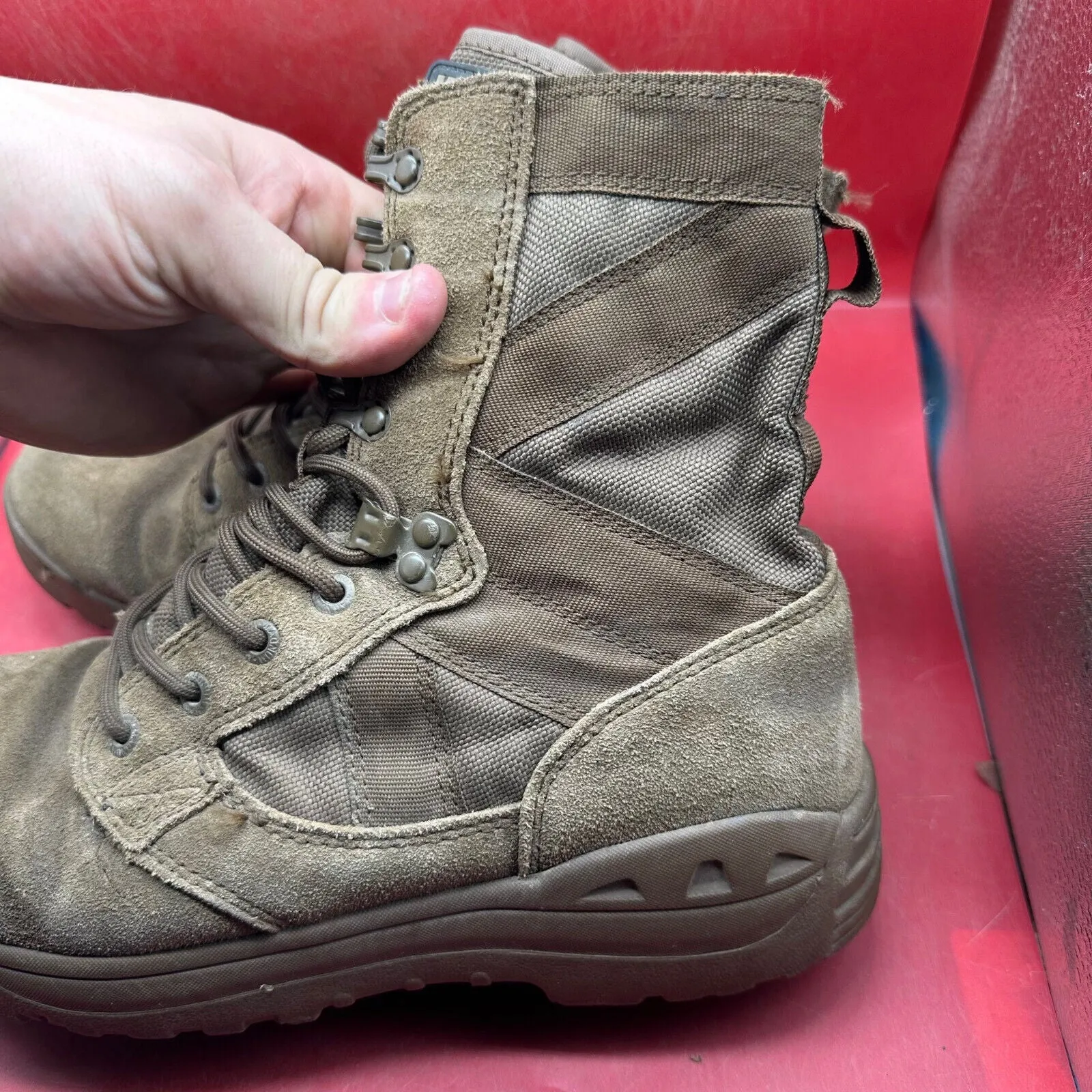Army Brown Leather MAGNUM High Top Combat Patrol Boots - Size UK 8M - EU 42