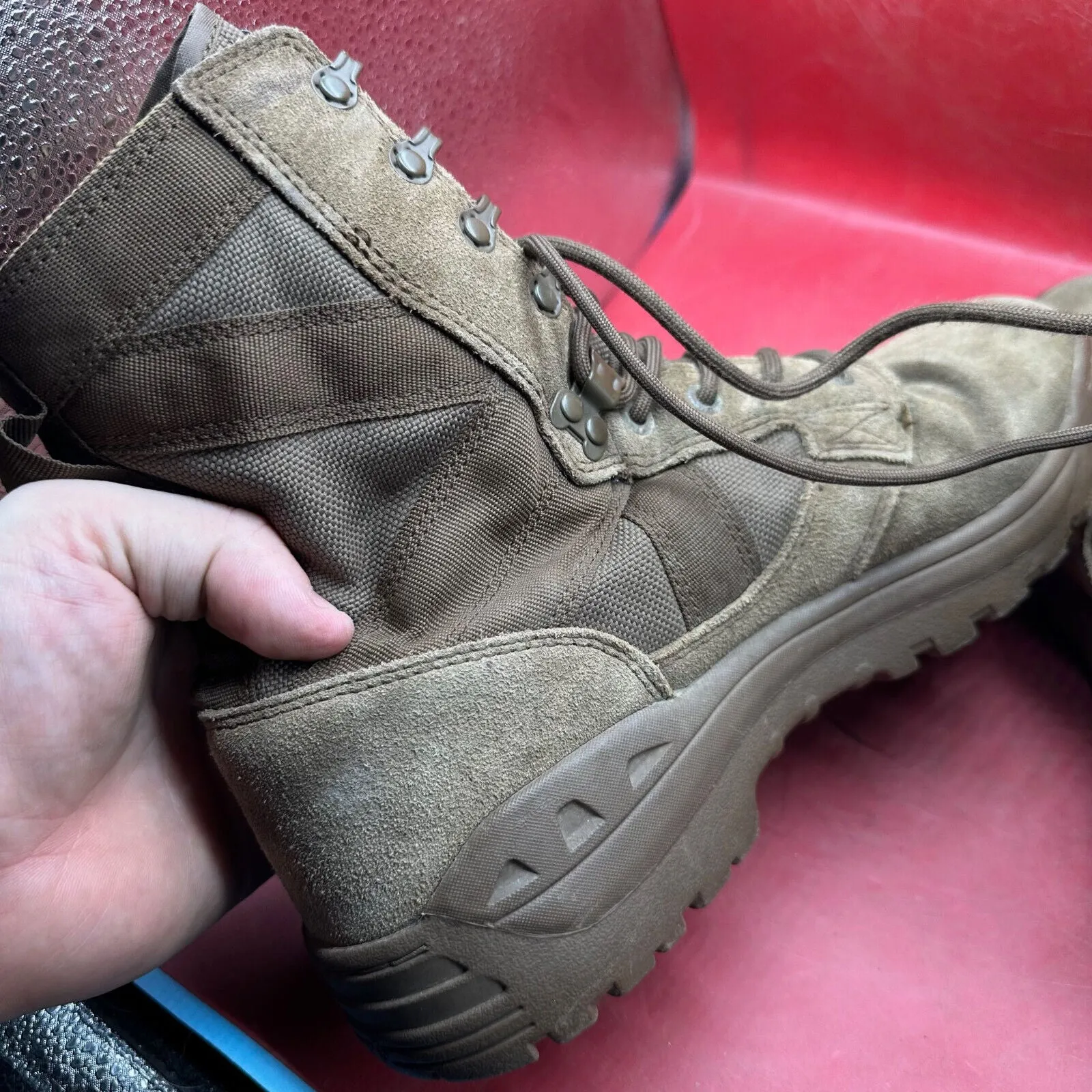 Army Brown Leather MAGNUM High Top Combat Patrol Boots - Size UK 8M - EU 42