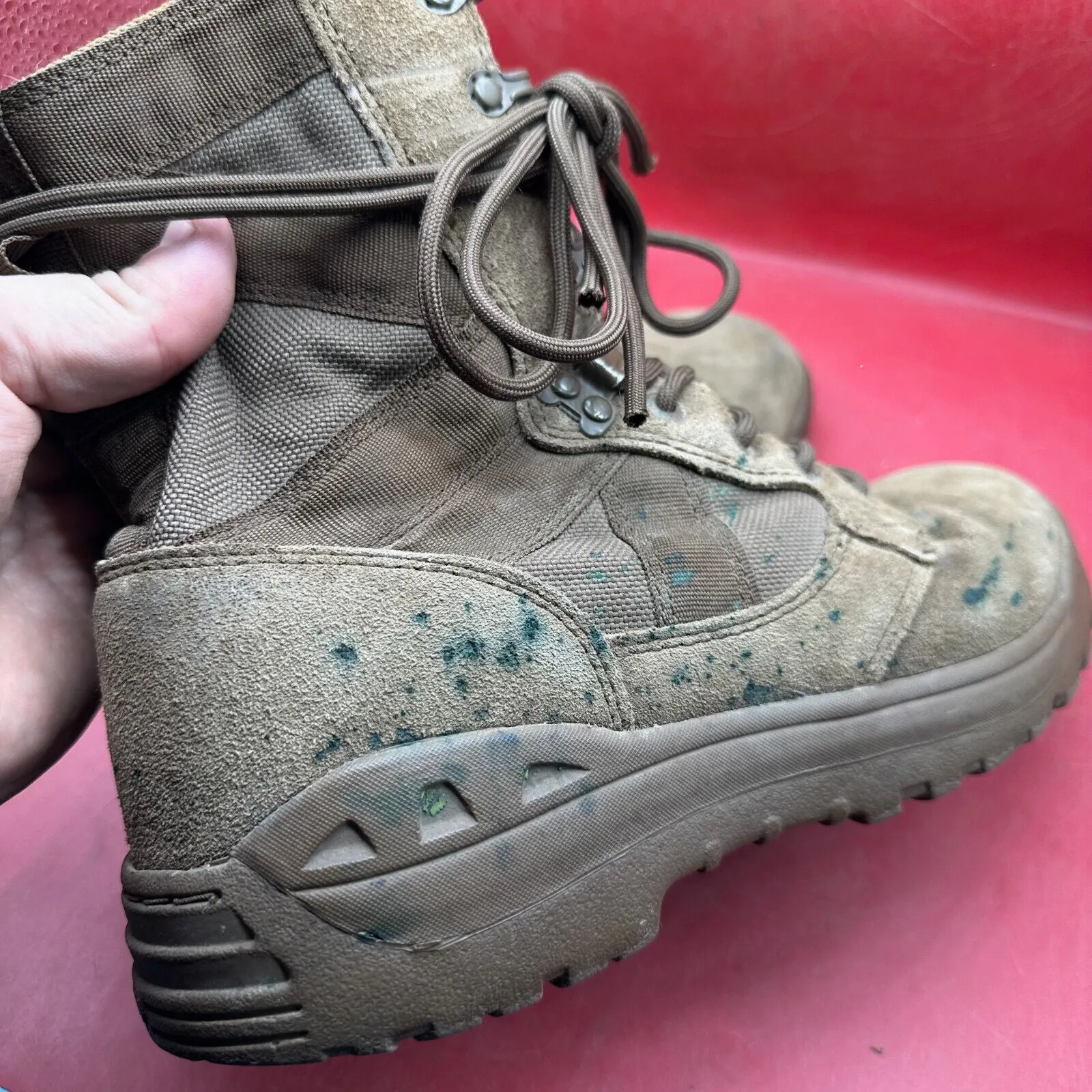 Army Brown Leather MAGNUM High Top Combat Patrol Boots - Size UK 8M - EU 42