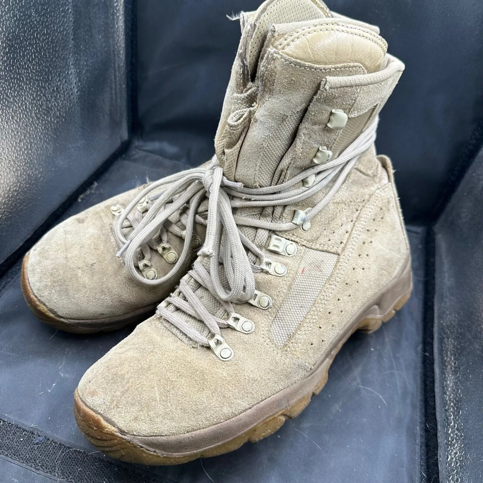 Army Brown Leather Meindl High Top Combat Patrol Boots- Size EU 43 - UK 9