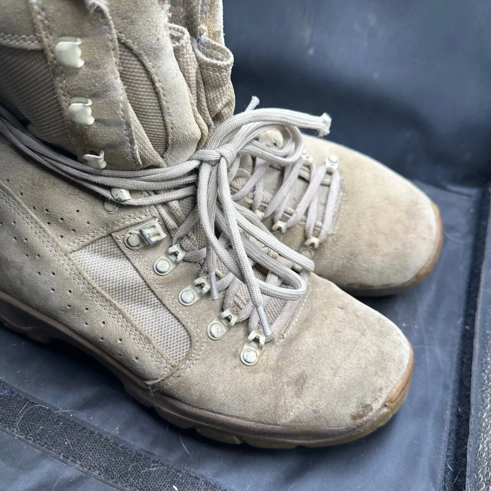 Army Brown Leather Meindl High Top Combat Patrol Boots- Size EU 43 - UK 9