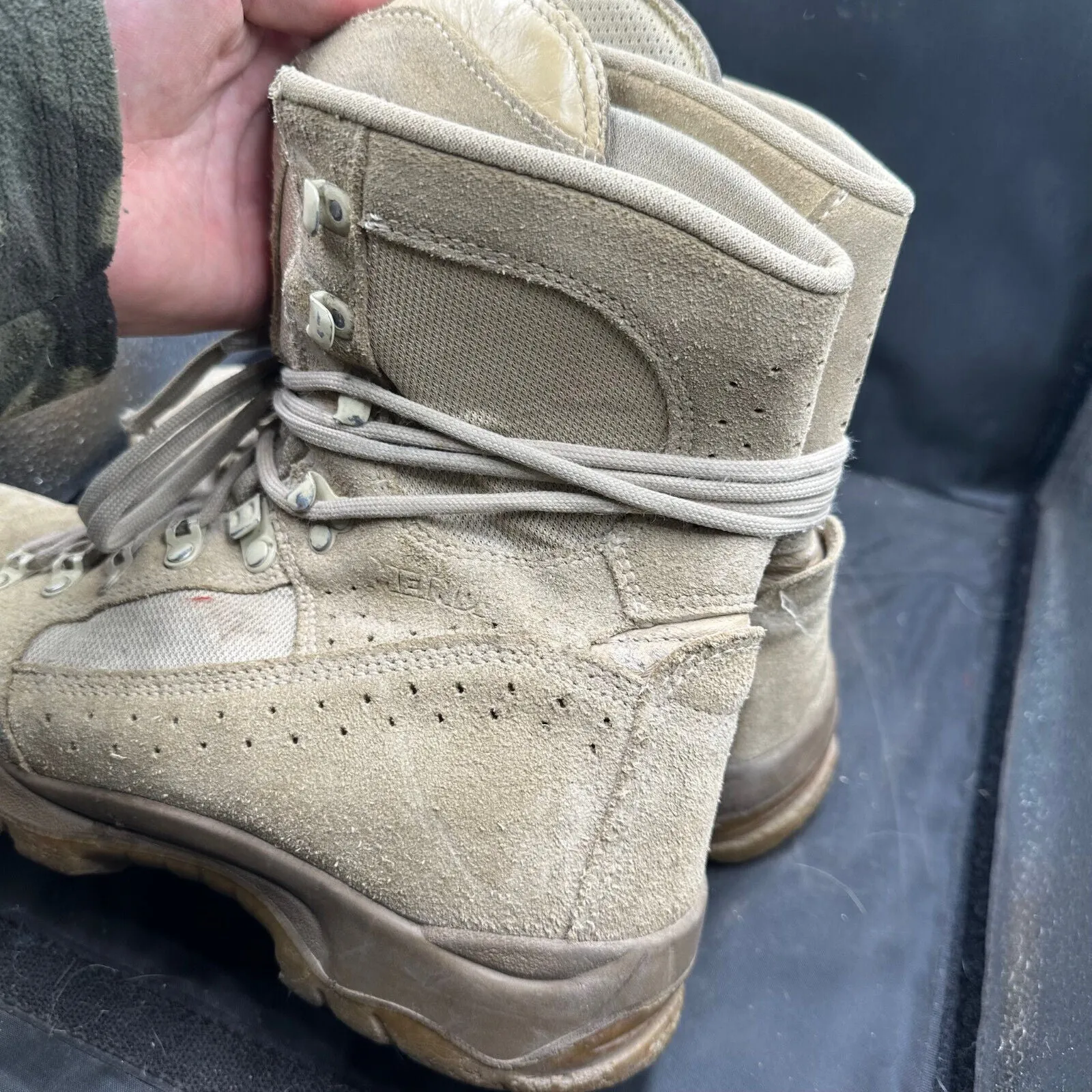 Army Brown Leather Meindl High Top Combat Patrol Boots- Size EU 43 - UK 9