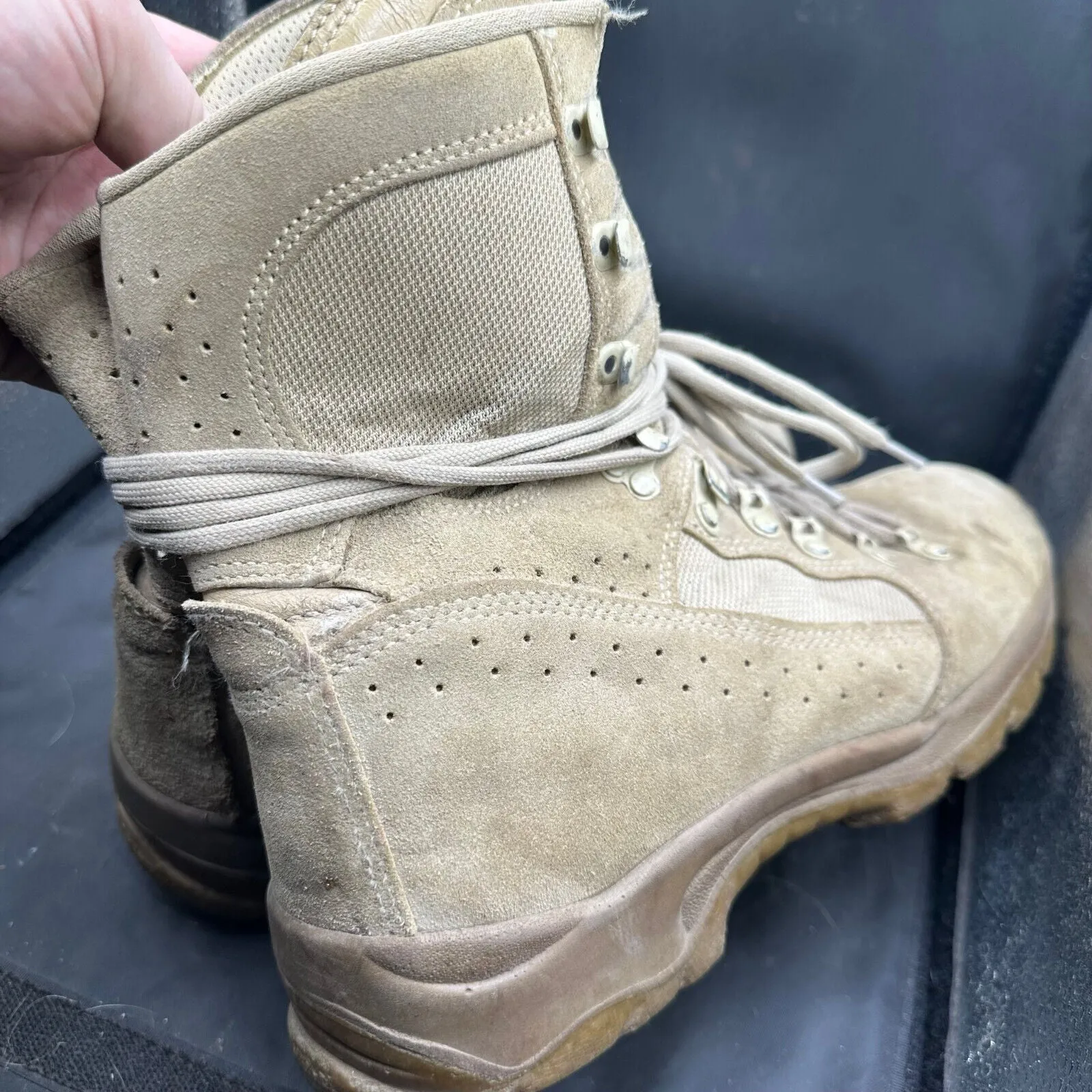 Army Brown Leather Meindl High Top Combat Patrol Boots- Size EU 43 - UK 9