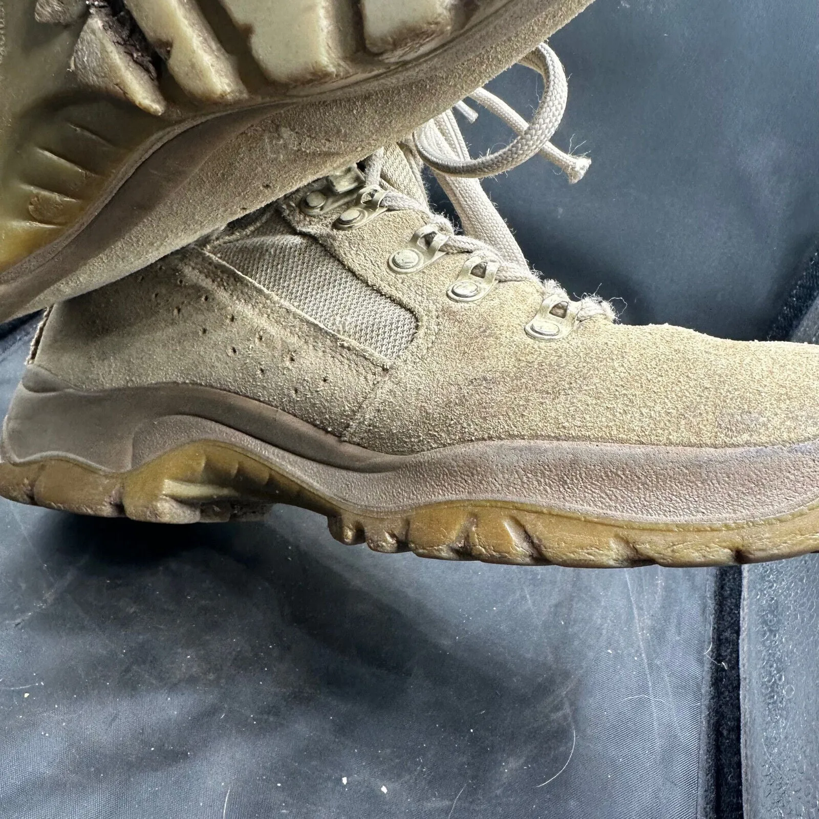 Army Brown Leather Meindl High Top Combat Patrol Boots- Size EU 43 - UK 9