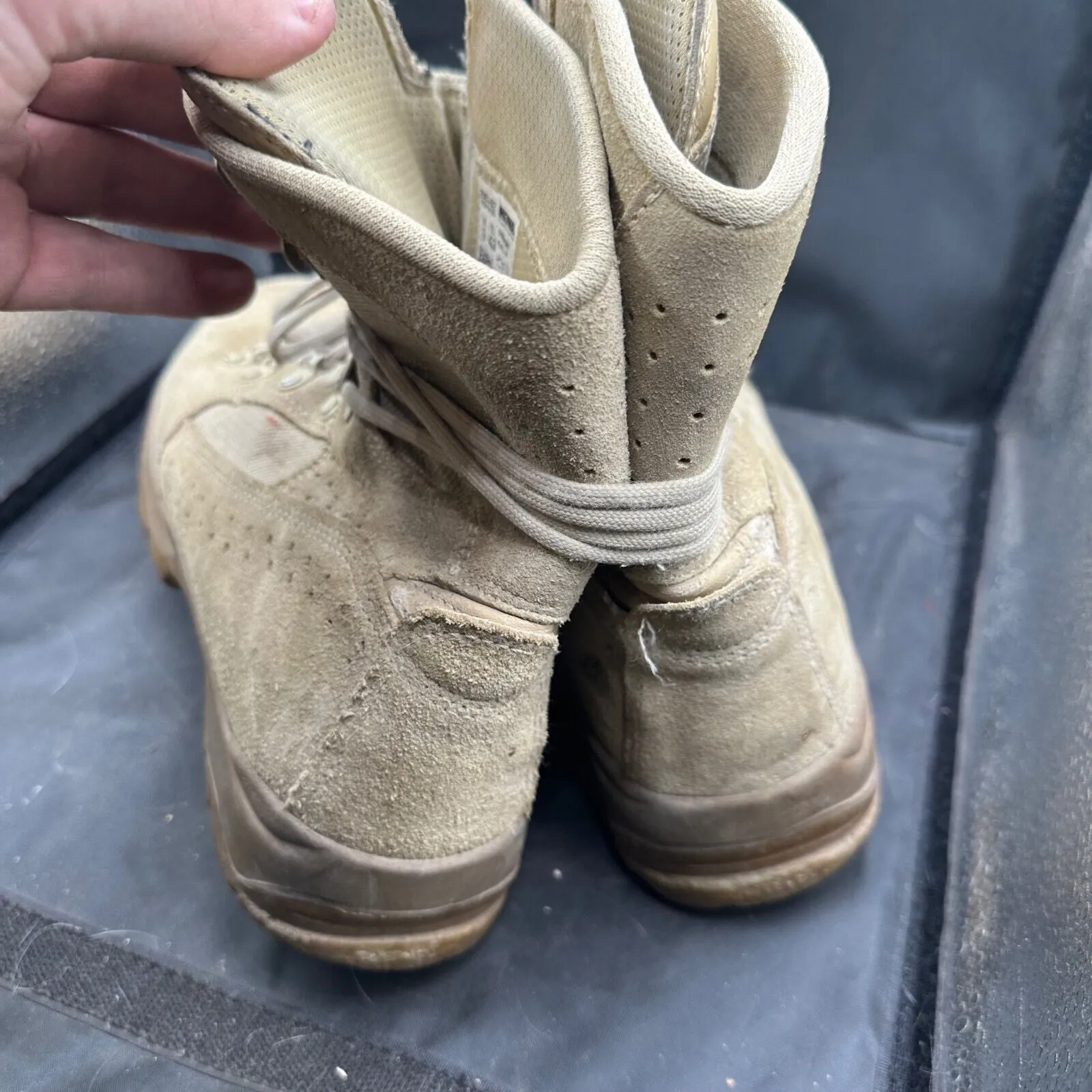 Army Brown Leather Meindl High Top Combat Patrol Boots- Size EU 43 - UK 9