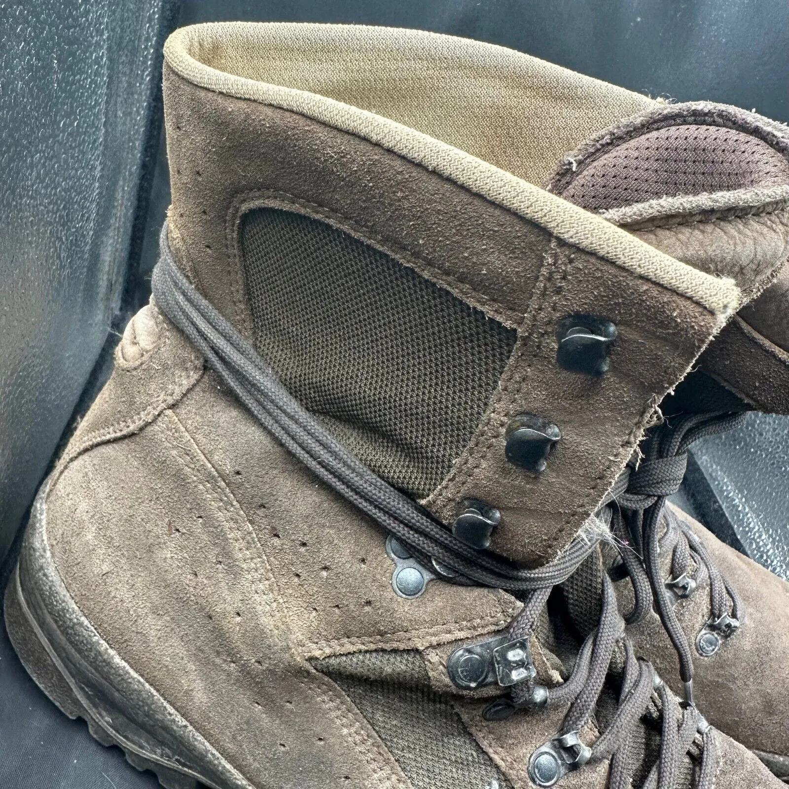 Army Brown Leather Meindl High Top Combat Patrol Boots- Size EU 47 - UK 12W