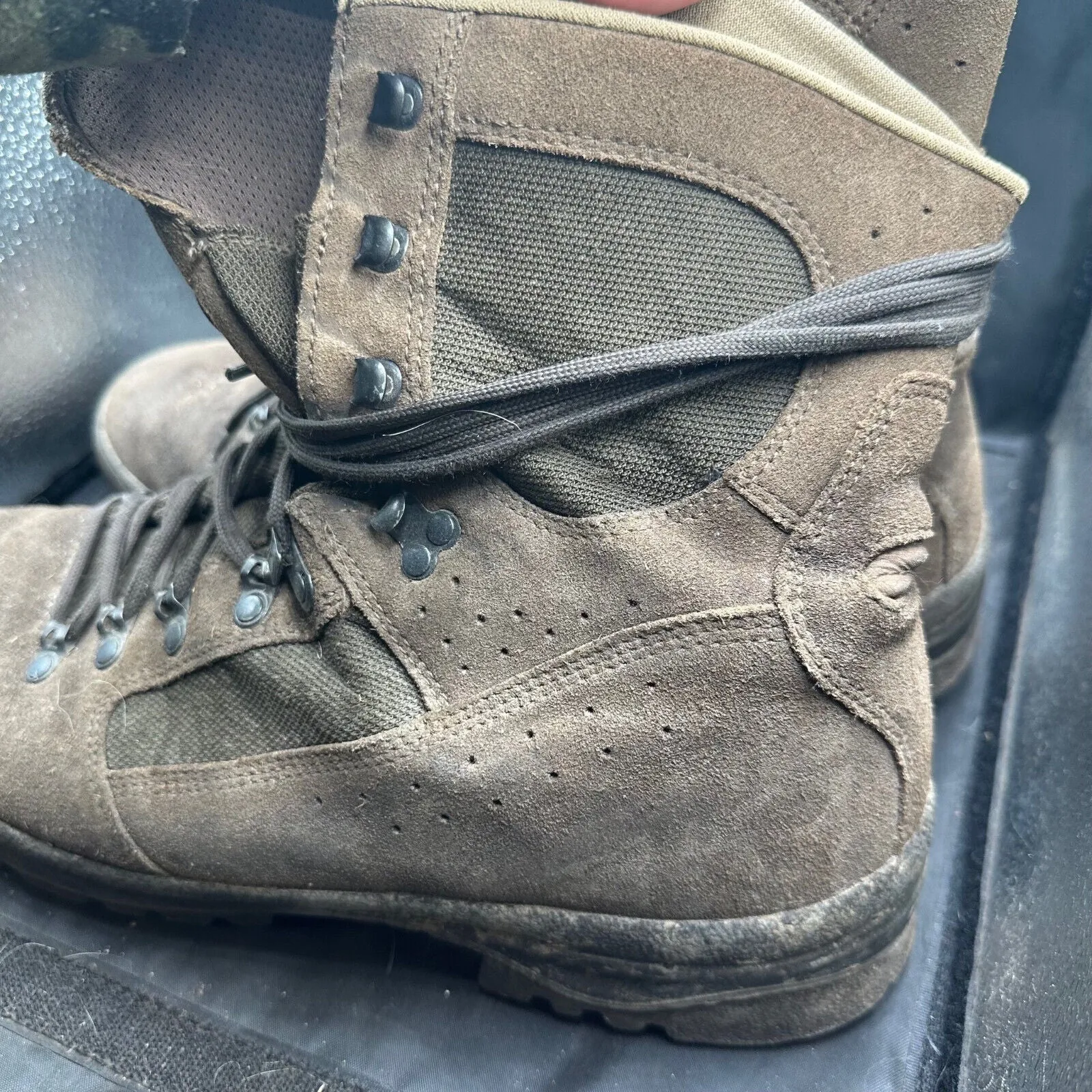 Army Brown Leather Meindl High Top Combat Patrol Boots- Size EU 47 - UK 12W